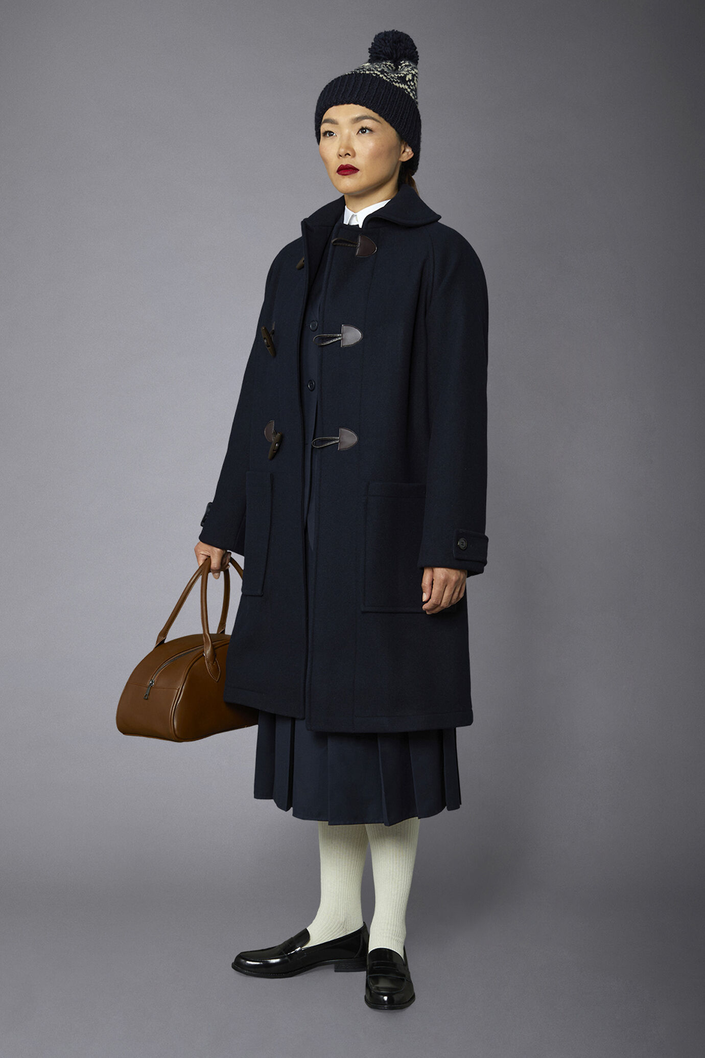 Genderless hoodless wool-blend coat image number 3