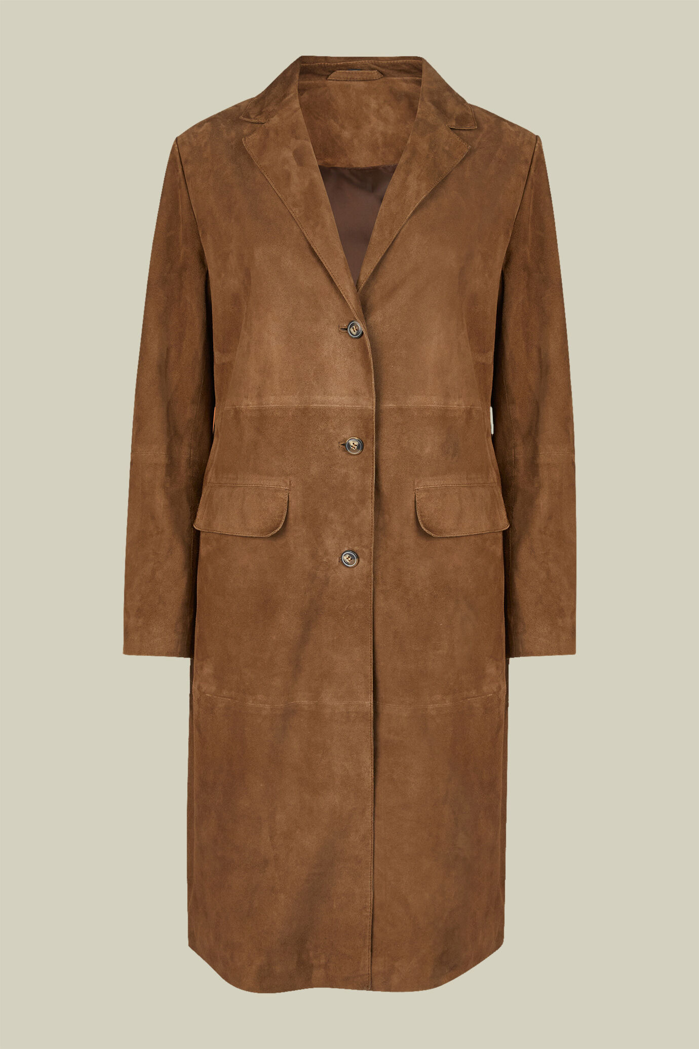 Manteau pour femme, 100% daim véritable, coupe classique image number 4