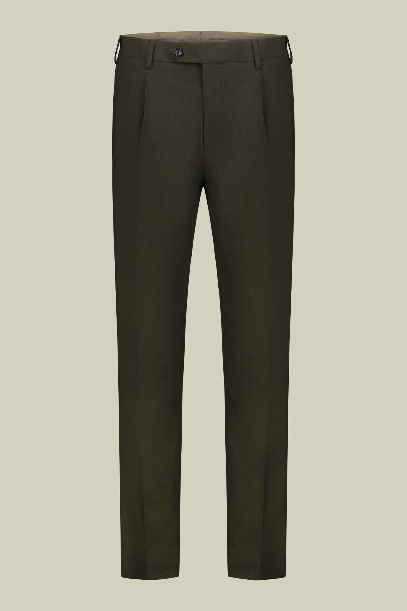 Double-breasted men's suit with single-pleat trousers in two-way stretch fabric image number 6