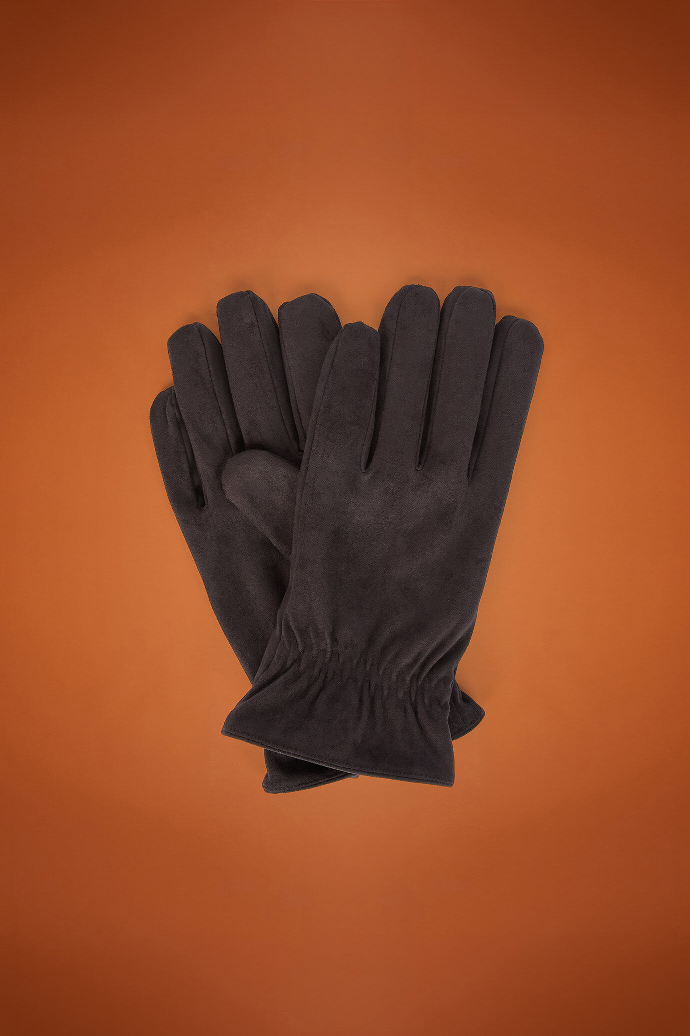Men's suede effect gloves