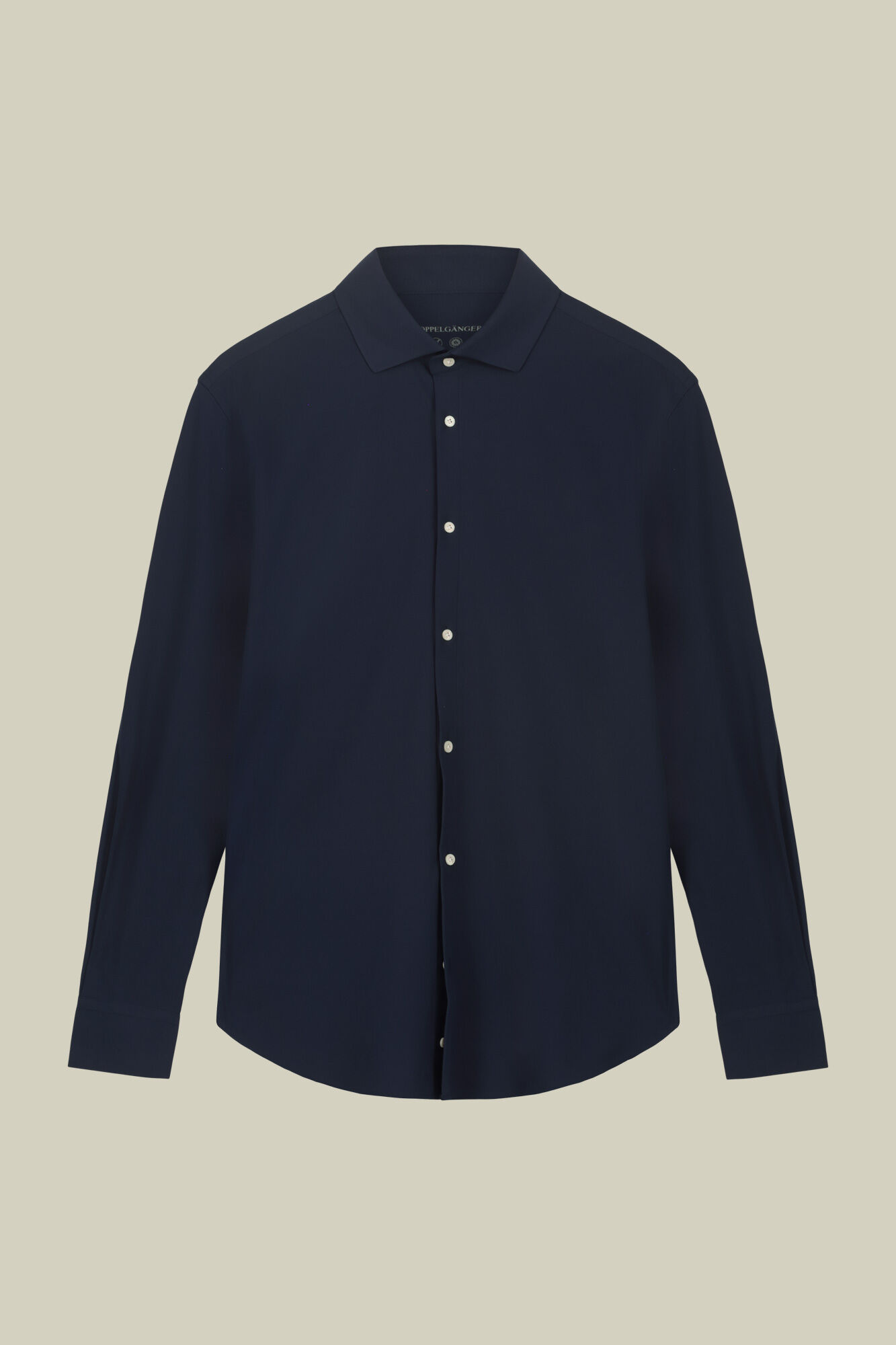 Men's stretch shirt with classic collar in Oxford fabric non-iron