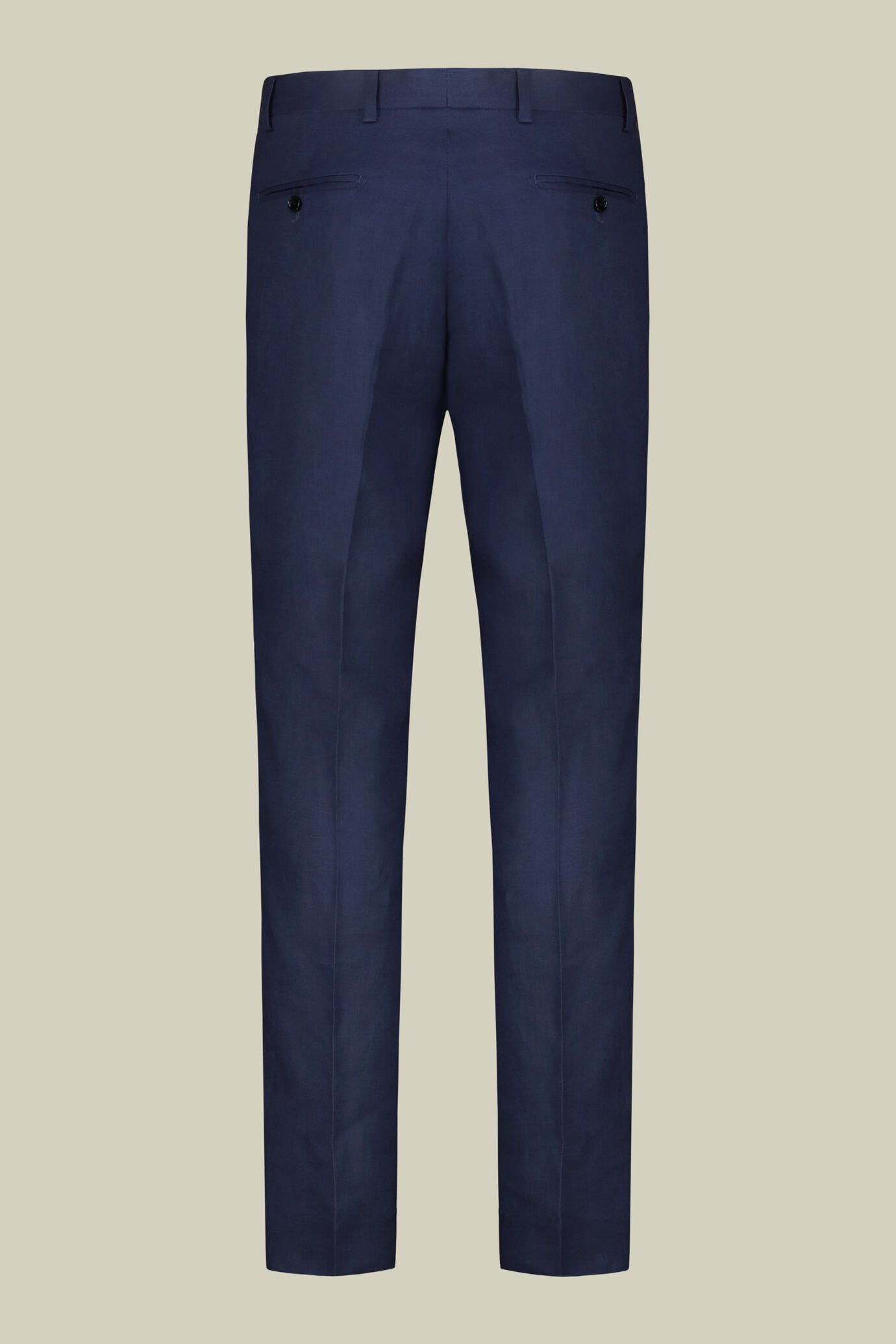 Single-breasted men's suit with flat front trousers, in 100% linen with a washed effect image number 7