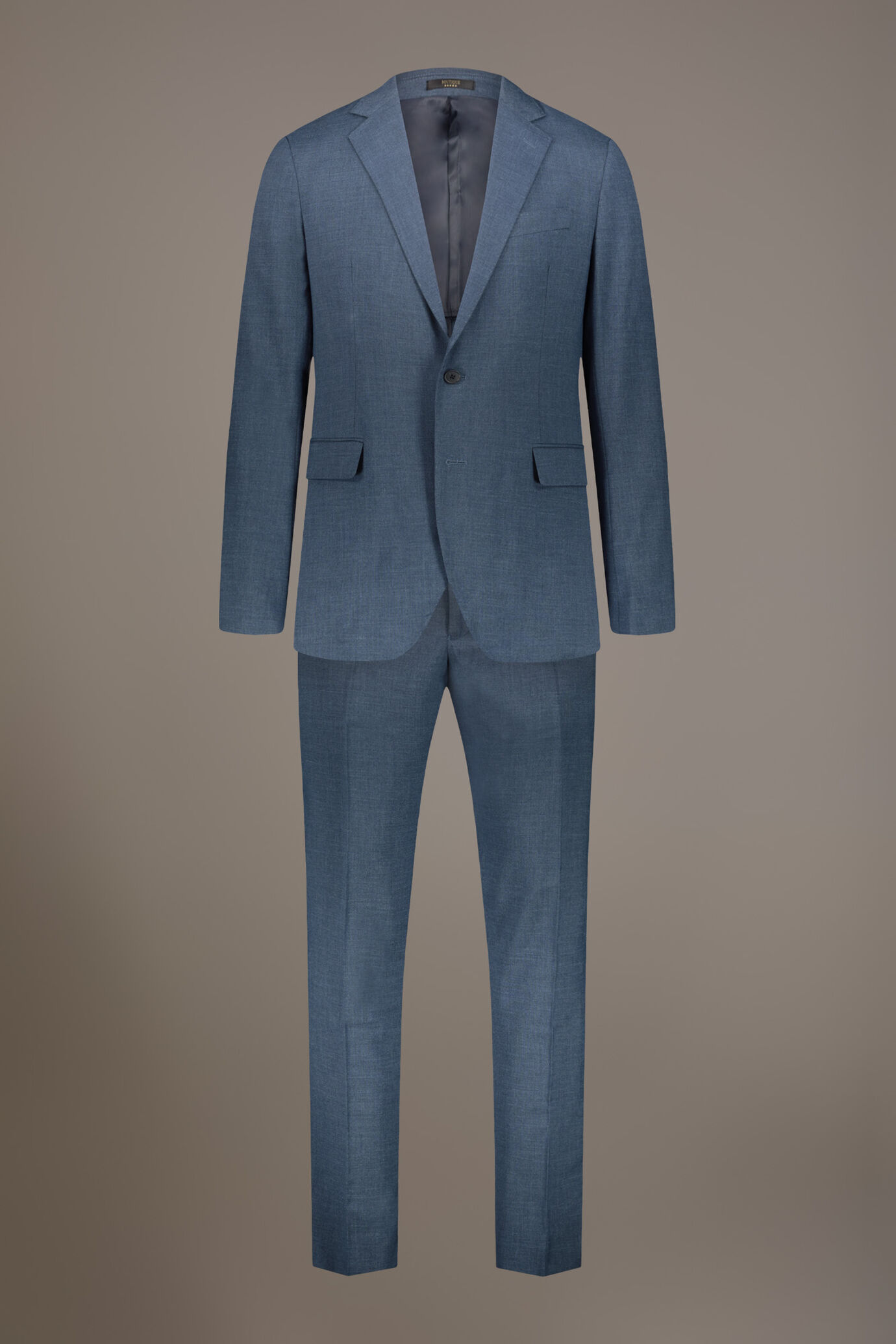 Regular fit single-breasted suit in grisaille fabric image number 8