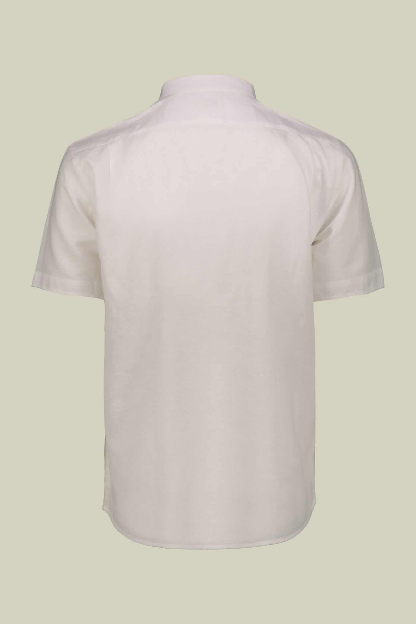 Camicia uomo casual collo alla coreana tessuto in lino e cotone lavato image number 5