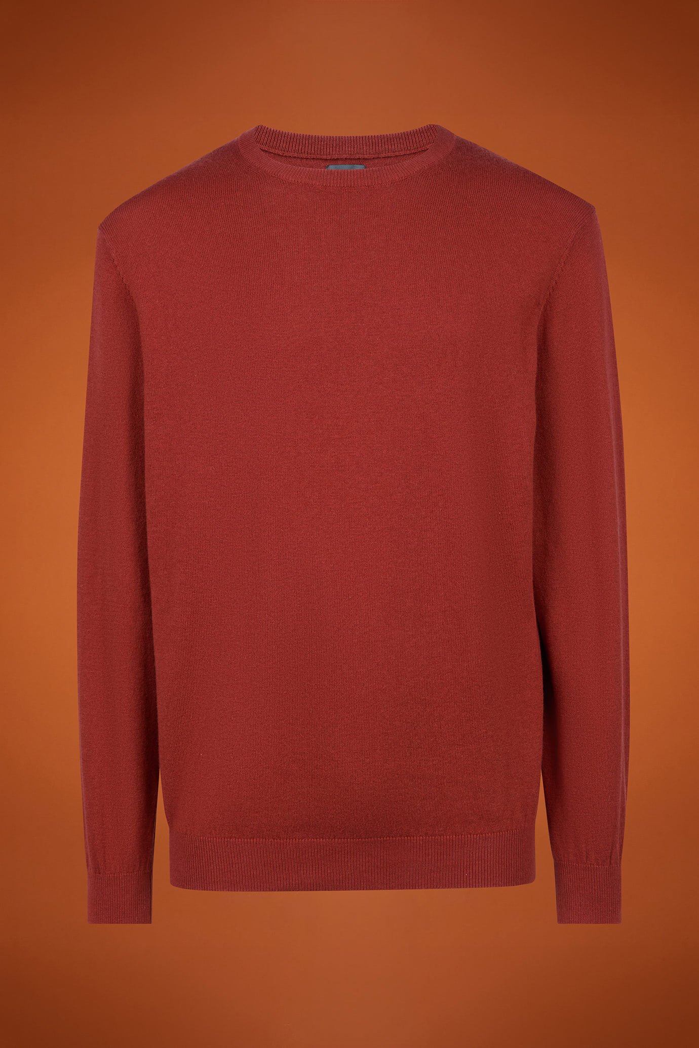 Pull homme à col rond, en laine et coton, coupe classique image number 4