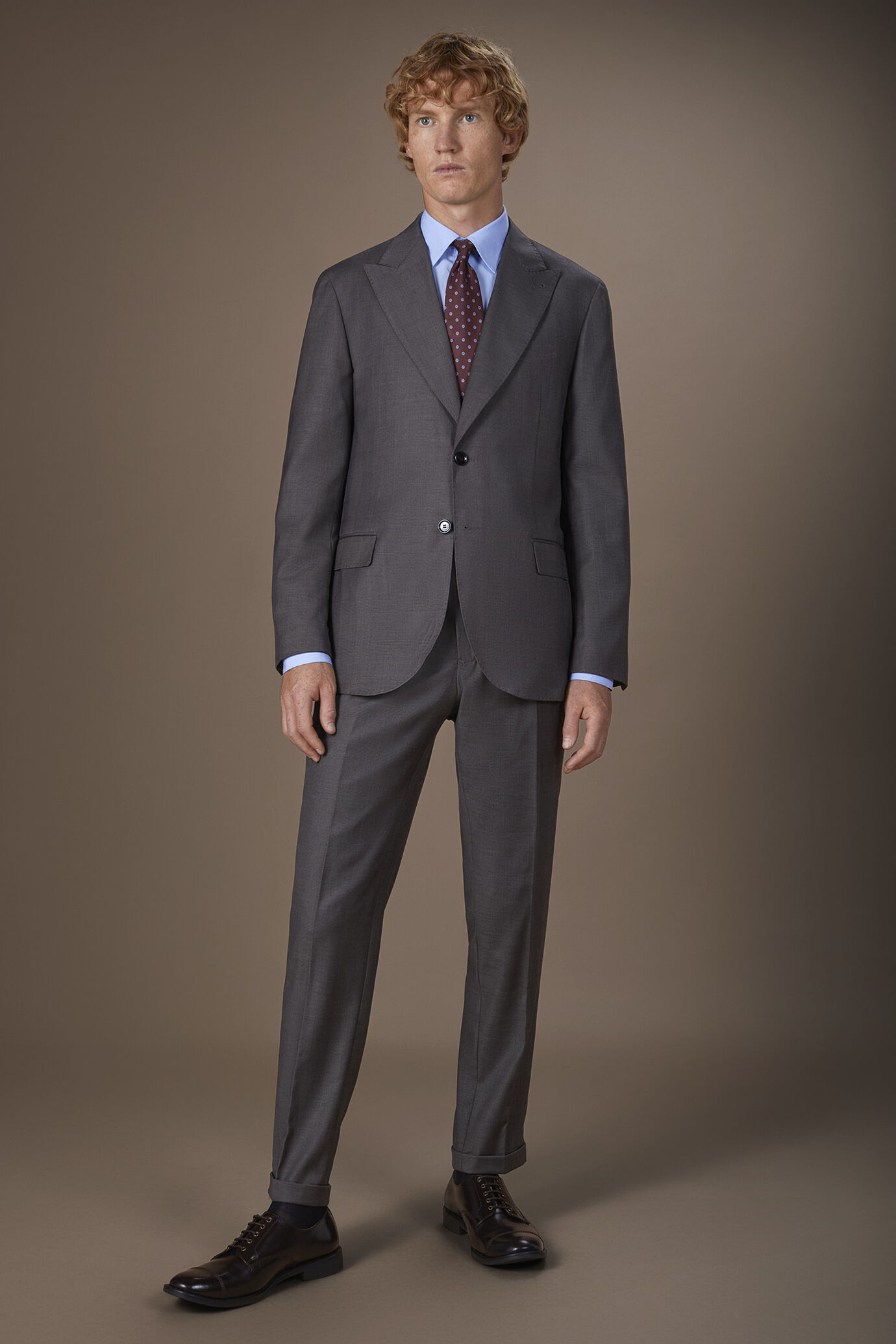 Abito uomo monopetto con pantalone ad una pinces tessuto dal disegno principe di galles image number 1