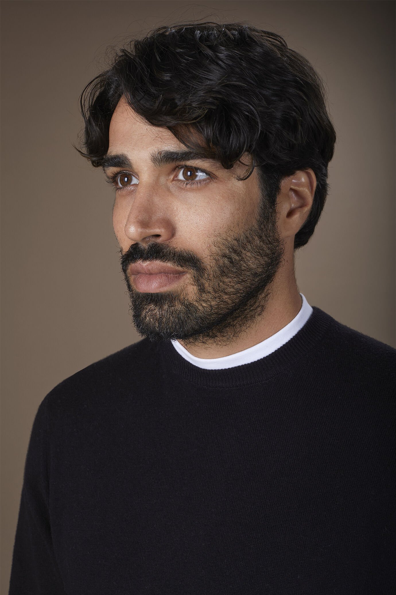 Herren-Pullover mit Rundhalsausschnitt aus Baumwolle in normaler Passform image number 2