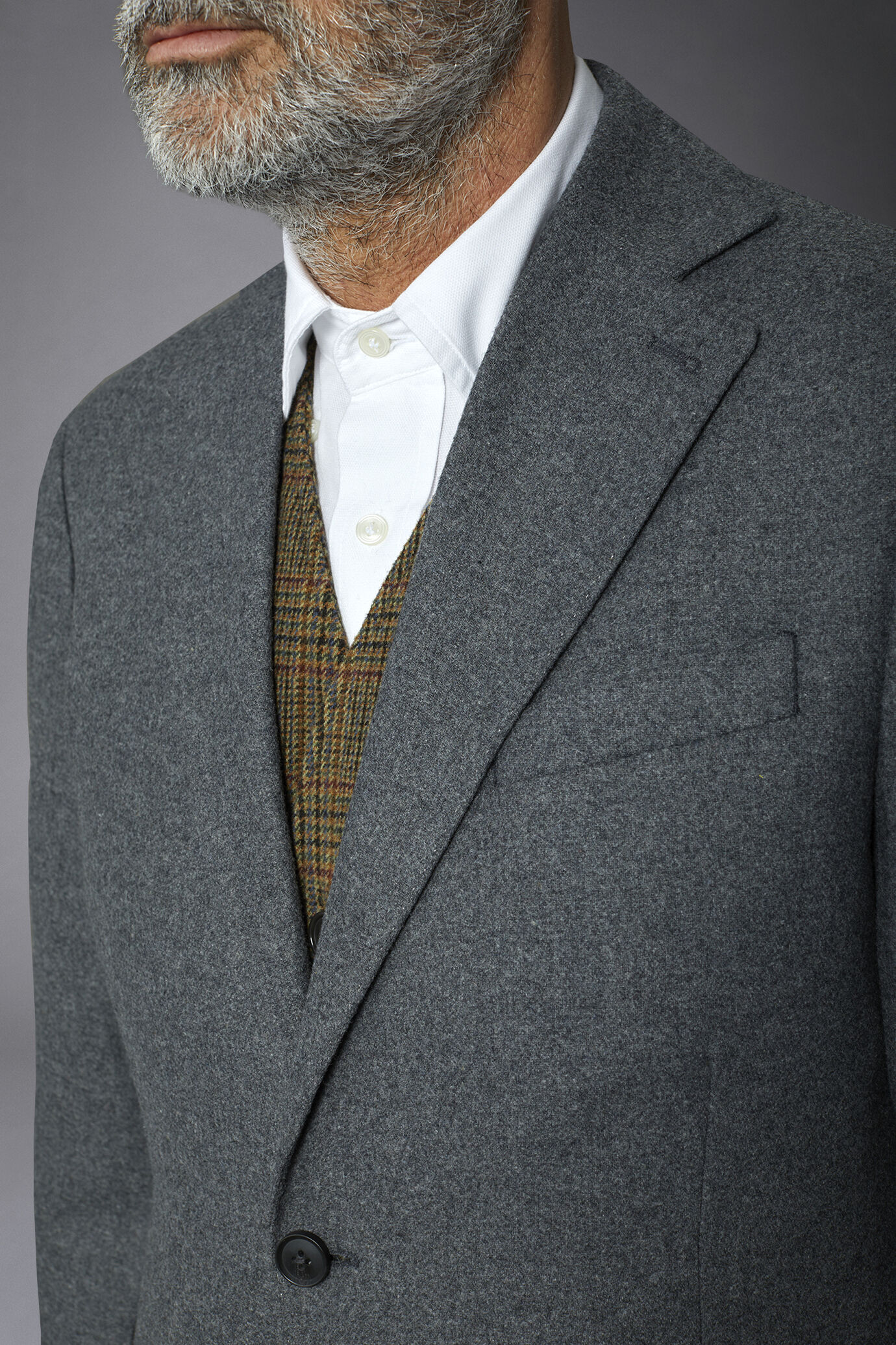 Einreihige Jacke aus einer Wollmischung in normaler Passform image number 3