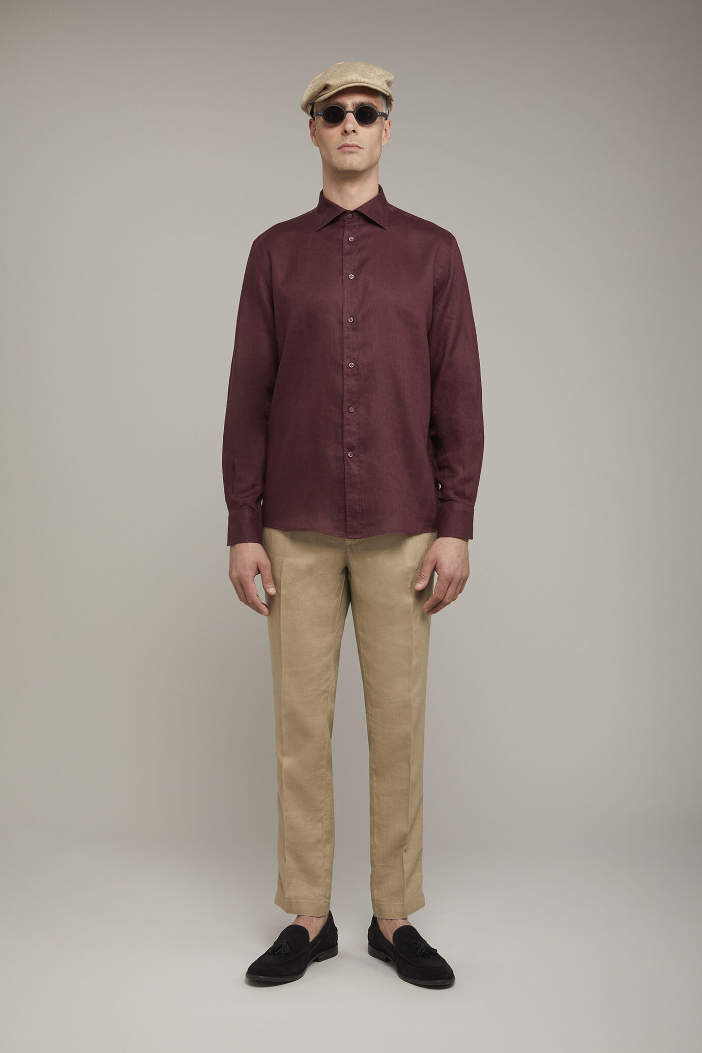 Chemise décontractée homme à col classique, en 100 % lin, coupe confort image number 0