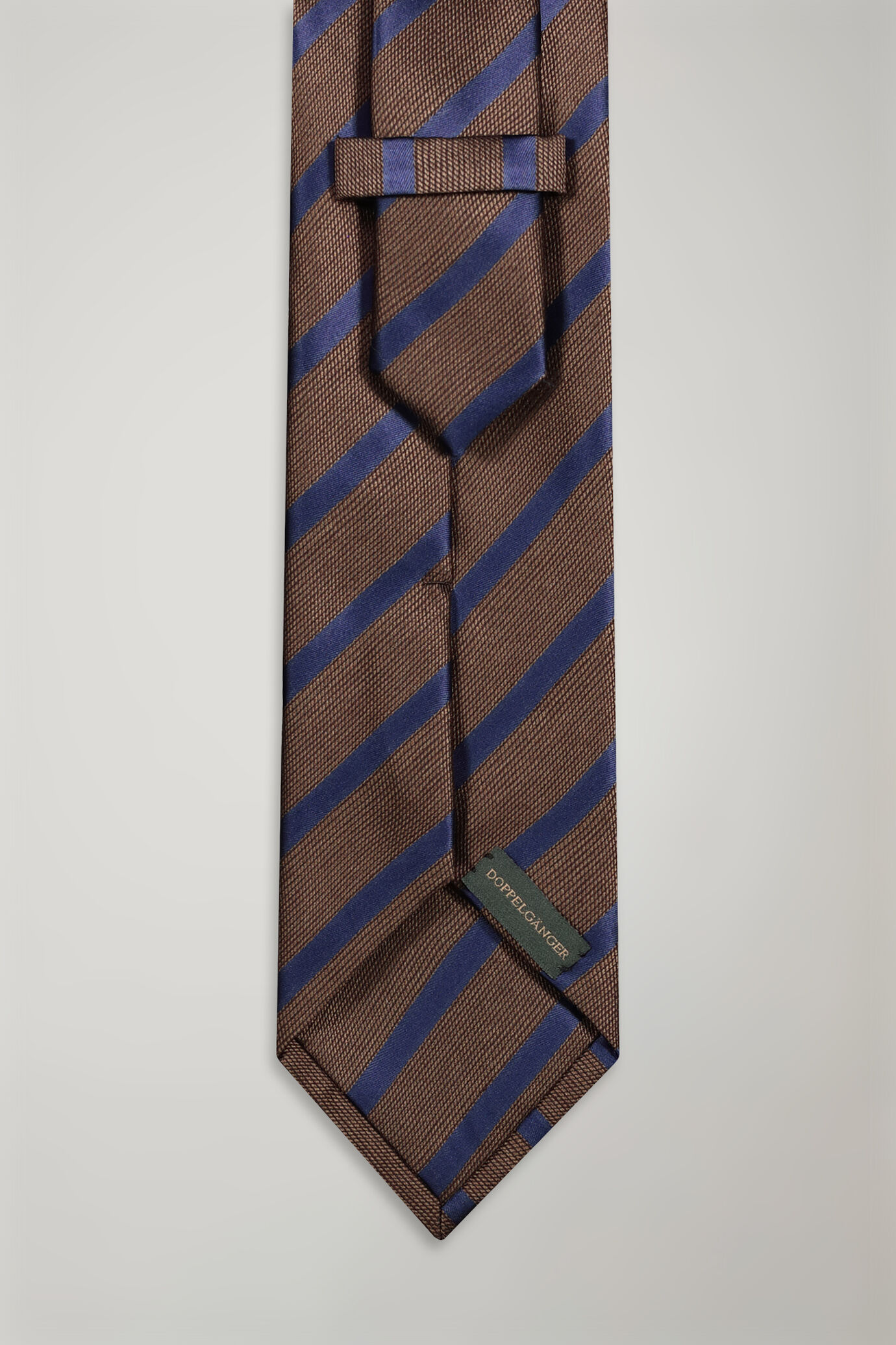 Men's regimental pattern bamboo blend tie image number 1