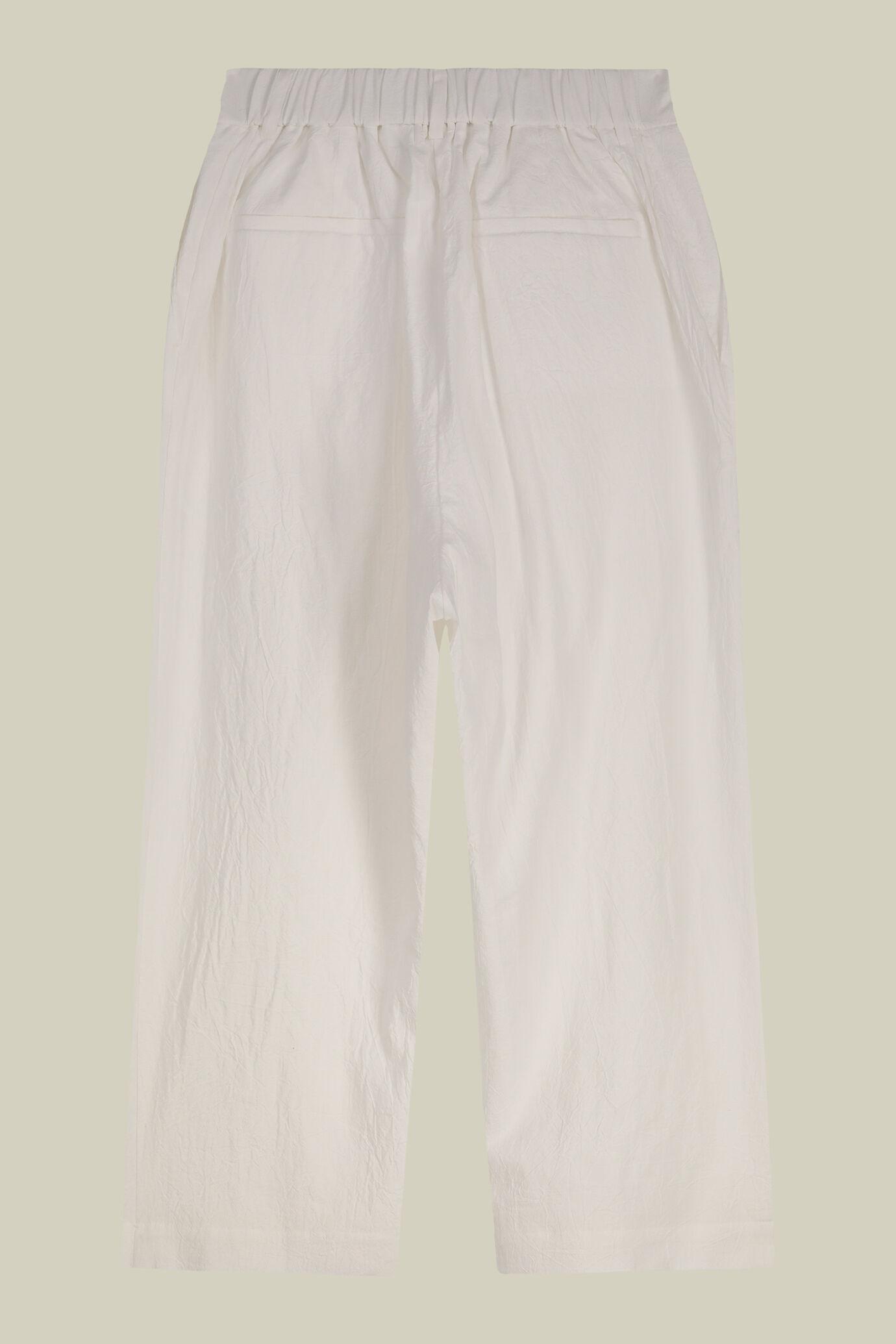 Pantalone donna ampio con due pinces 100% cotone image number 5