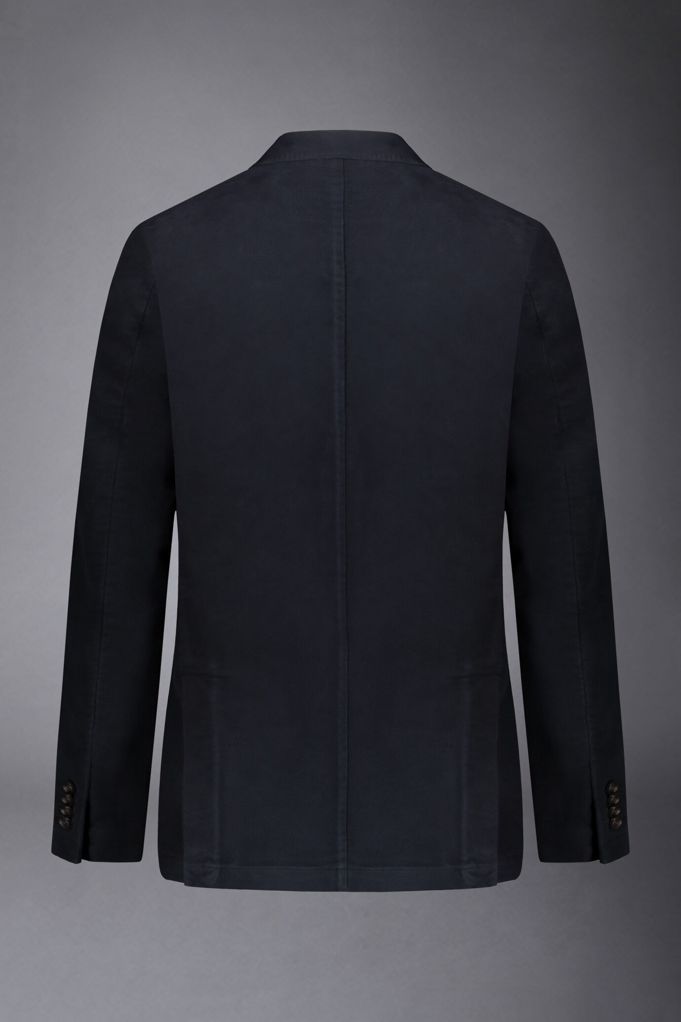 Men's single-breasted jacket in plain moleskin fabric regular fit image number 5