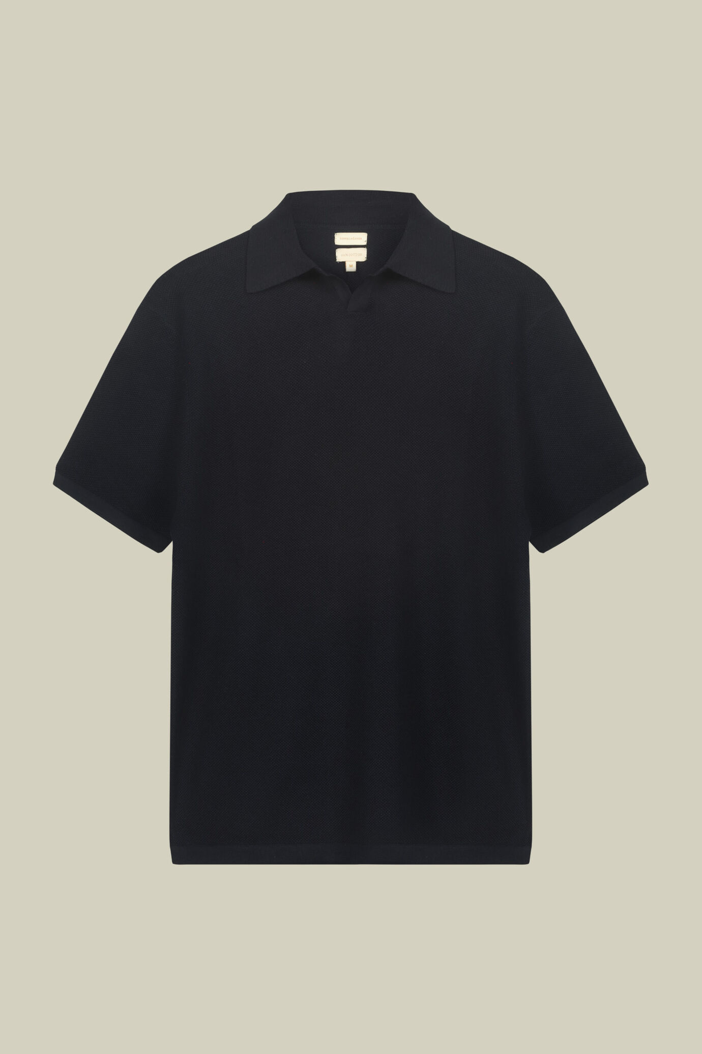 Men's polo shirt in 100% cotton honeycomb knit with Derby collar image number 4