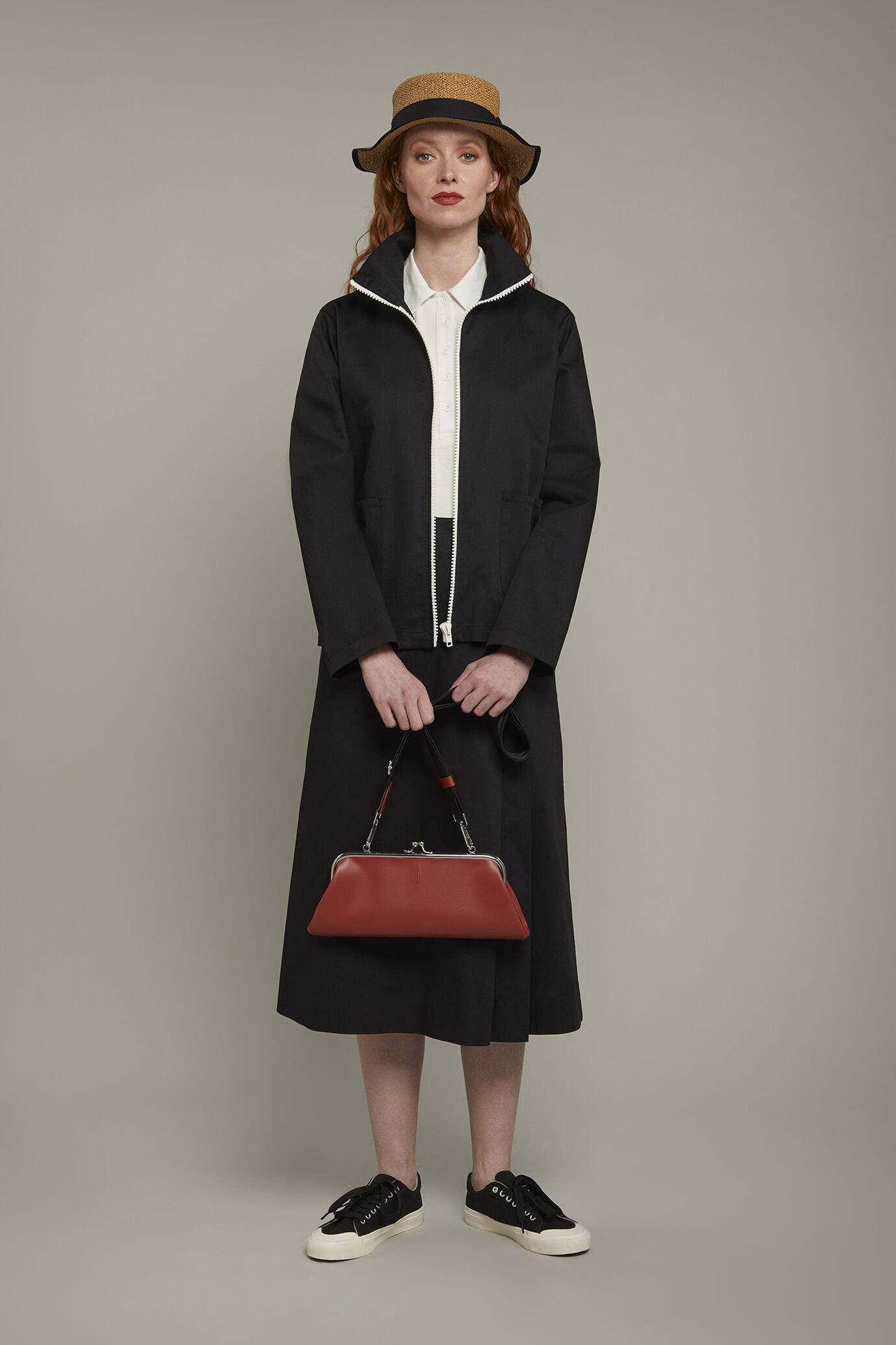 Giubbino donna con zip regular fit