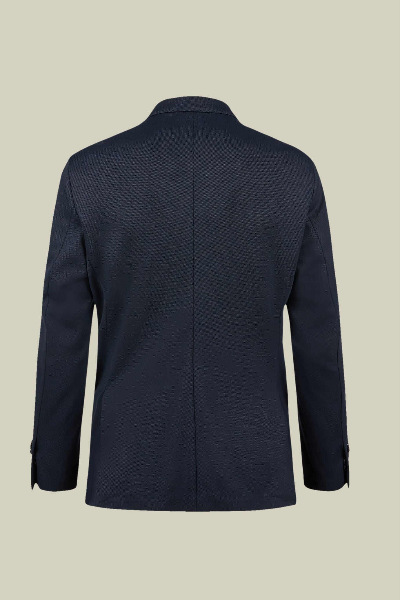 Abito uomo monopetto con tessuto jersey e disegno occhio di pernice regular fit