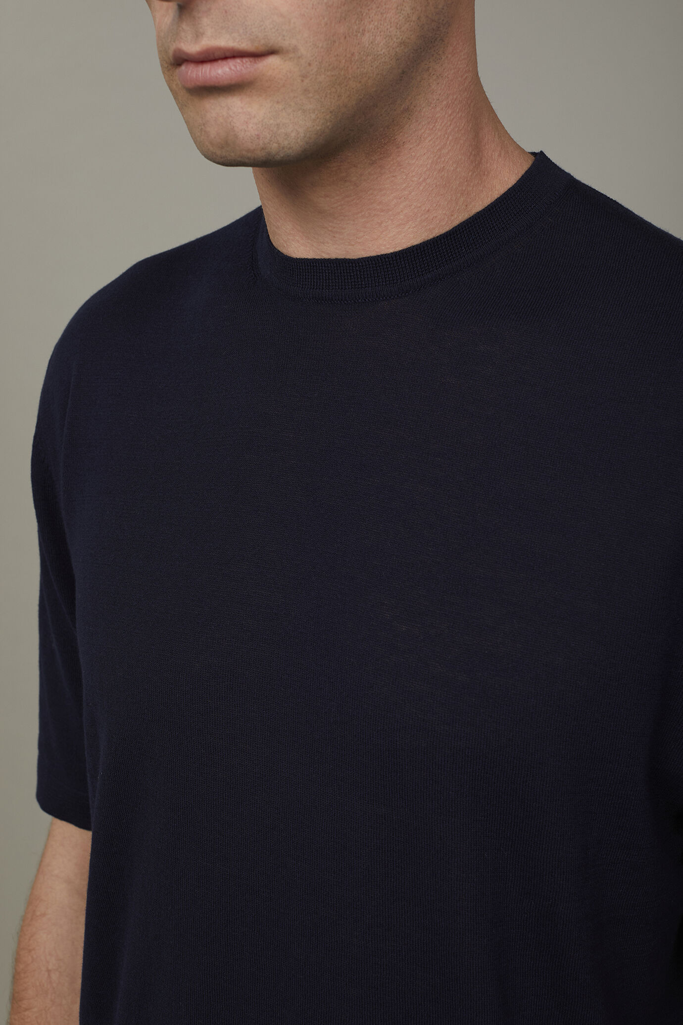 T-Shirt uomo in maglia 100% cotone con manica corta regular fit image number 3