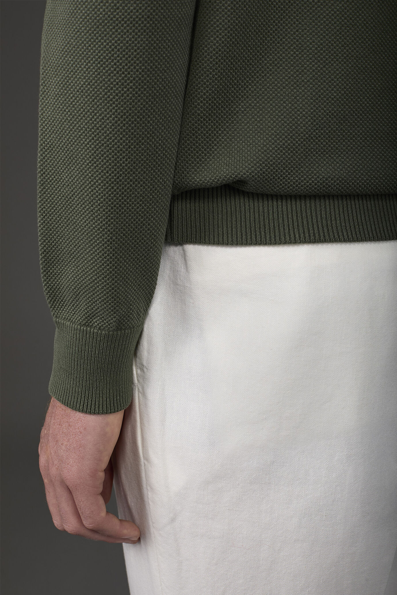 Maglia uomo girocollo puro cotone con maniche raglan image number 3