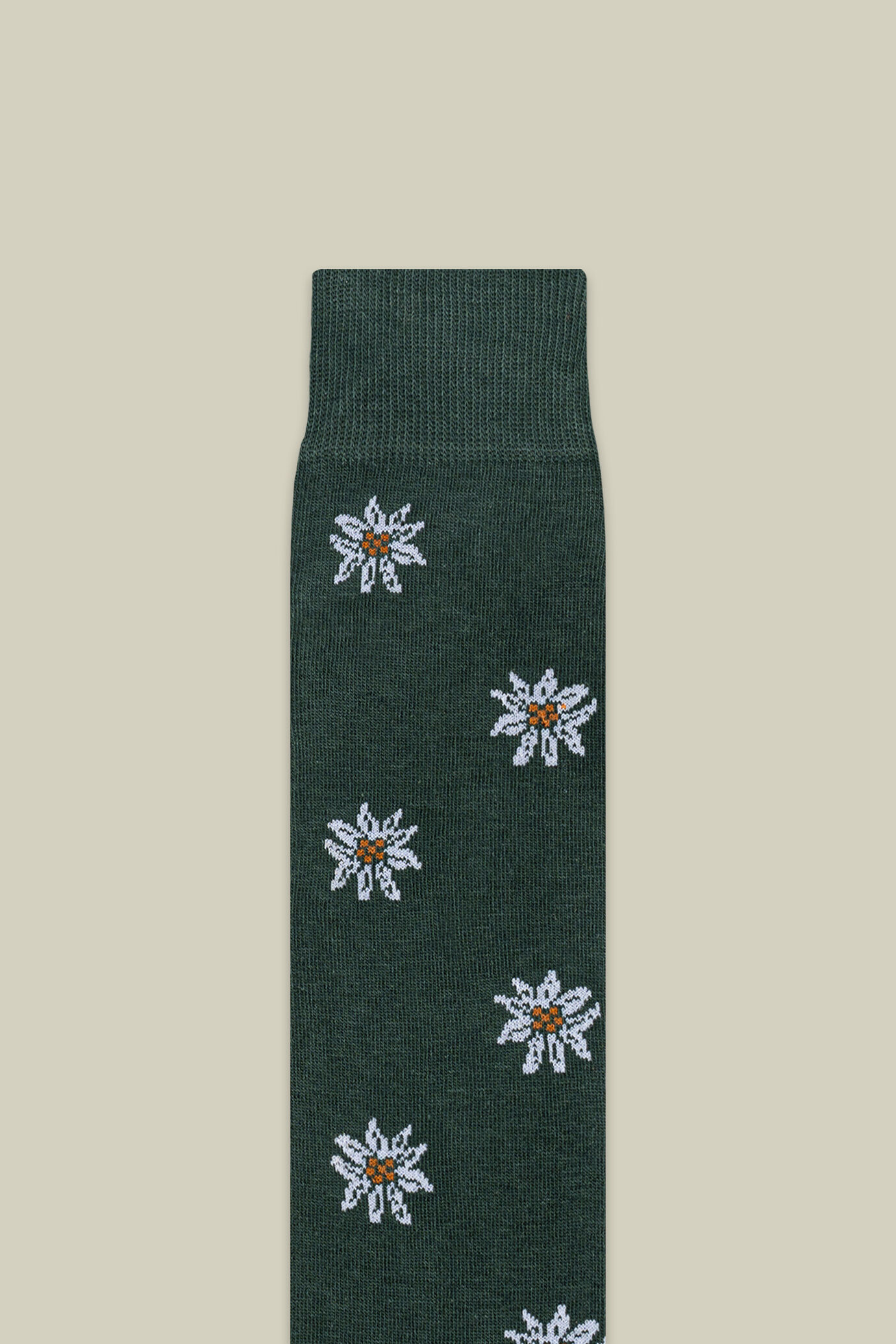 Men's Christmas socks in plain knit with mistletoe pattern