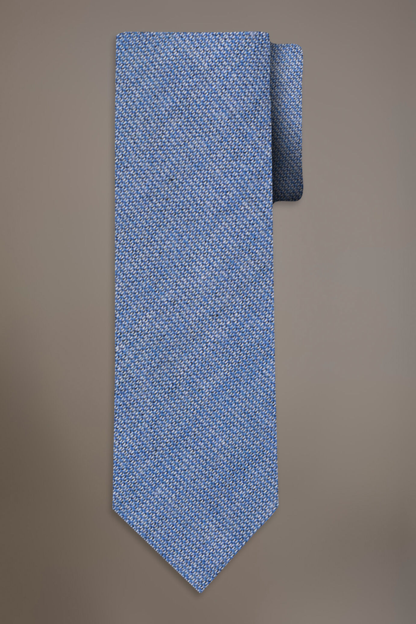 Wool blend tie with brushed effect image number 0