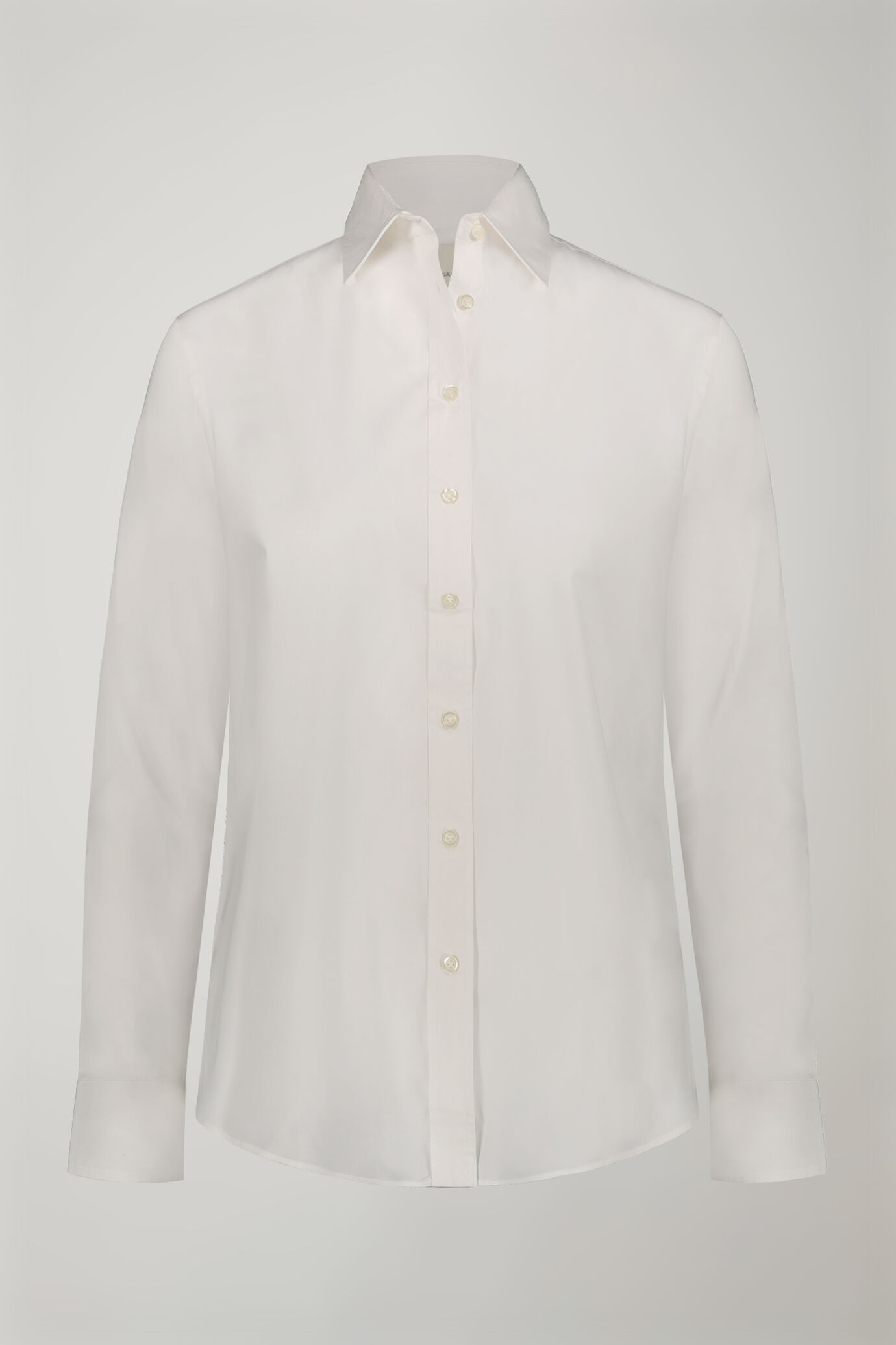Women's stretch cotton shirt image number 0