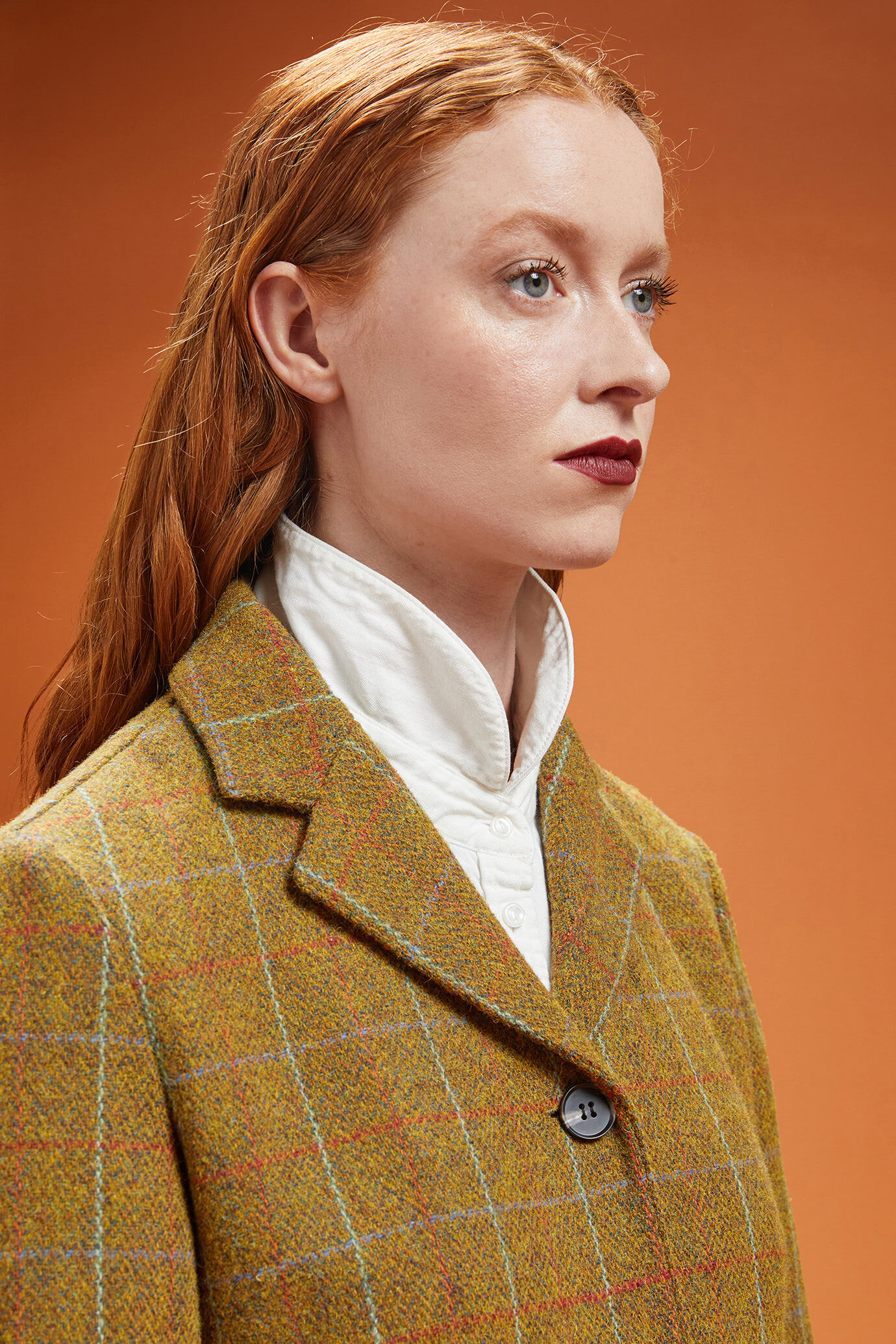 Einreihiger Damen-Blazer mit Karomuster image number 3