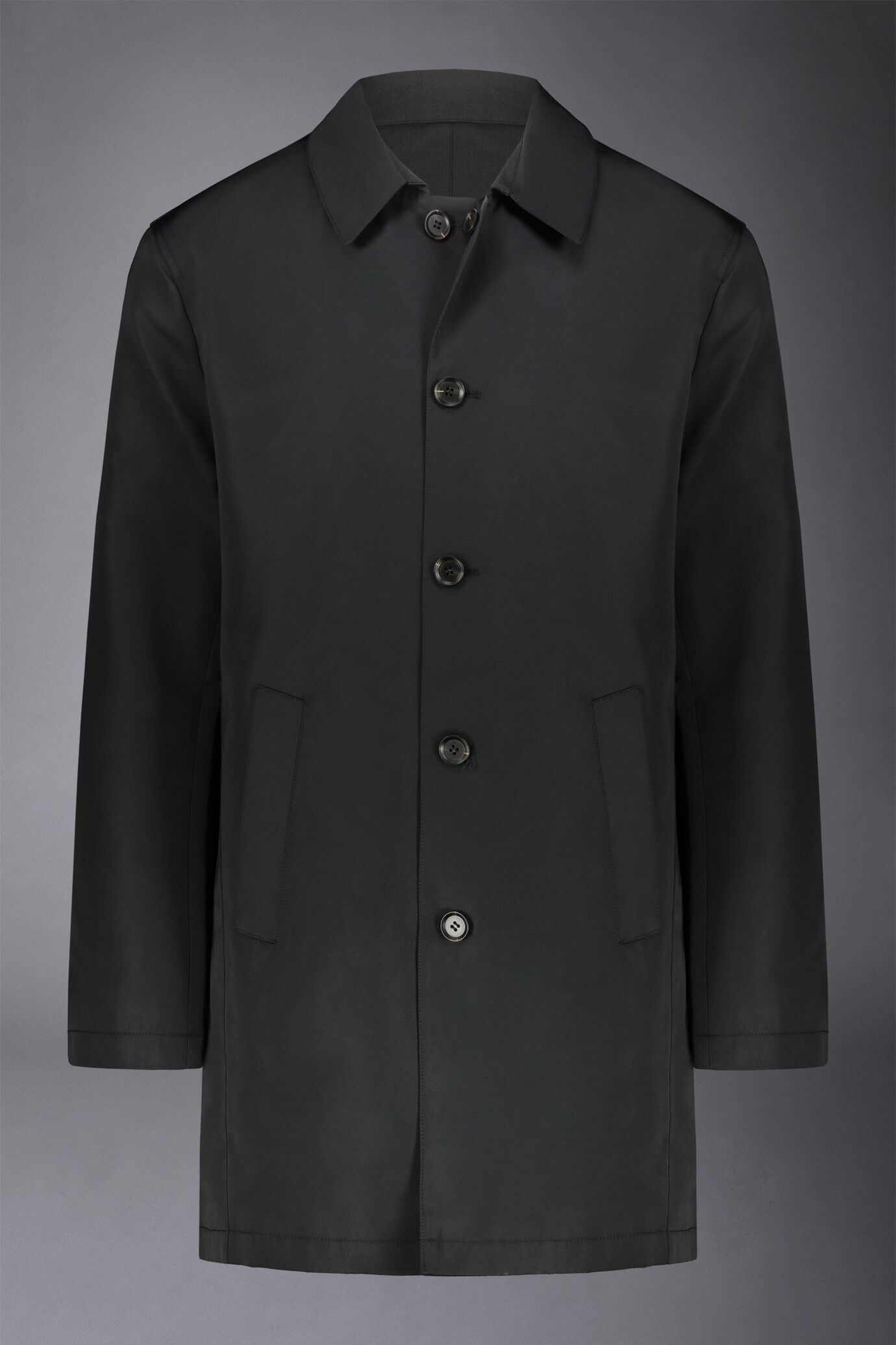 Men's reversible comfort fit technical fabric raincoat image number 4