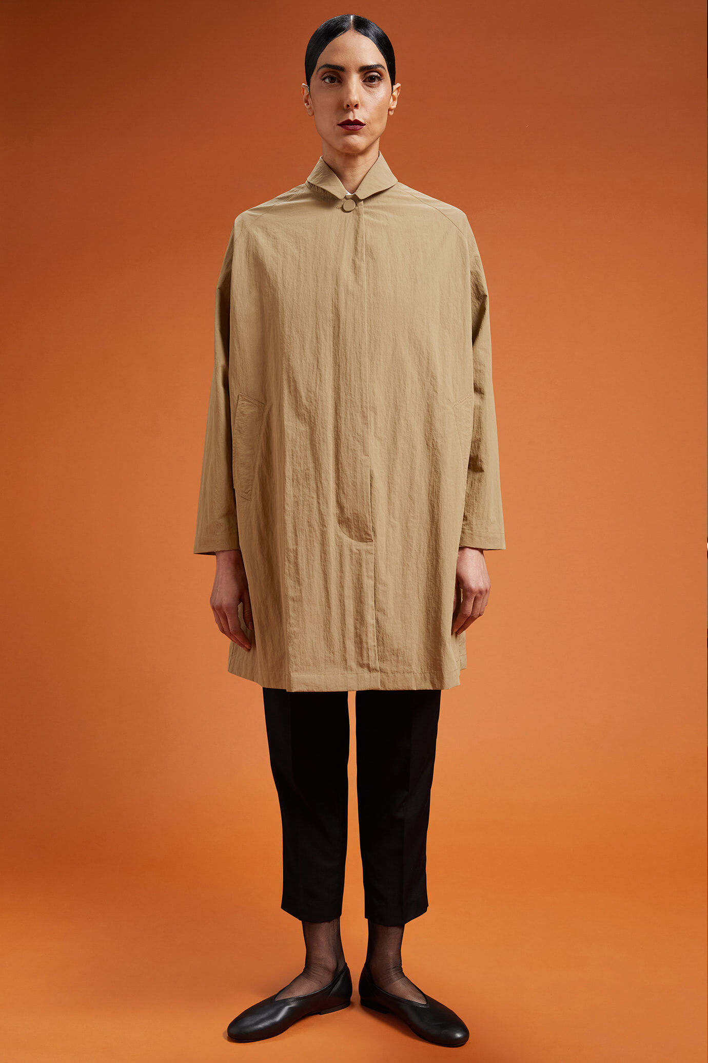 Women's regular fit waterproof duster coat image number 0