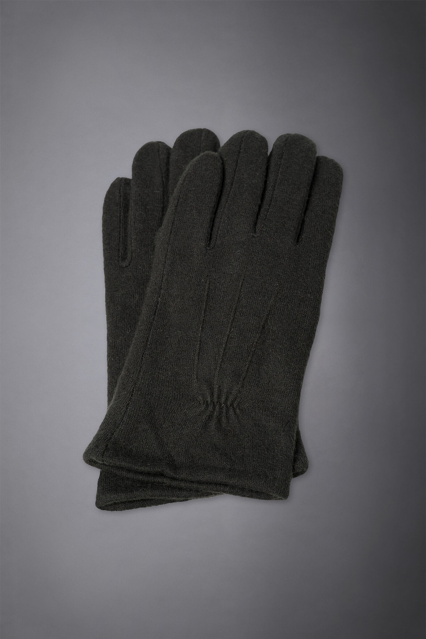 Einfarbiger Handschuh aus gekochter Wolle mit Innenfleece image number 0