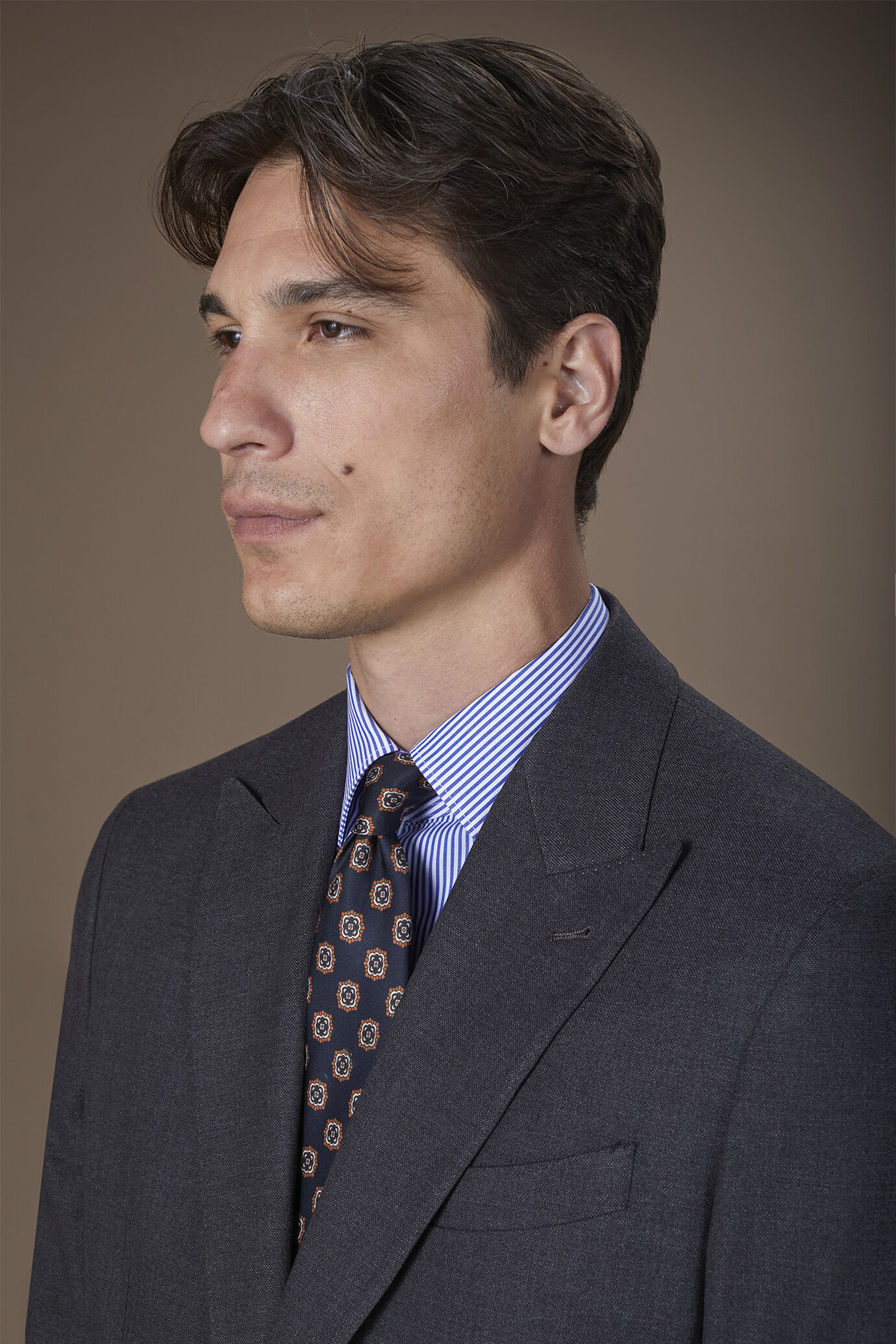 Cravatta uomo con stampa geometrica