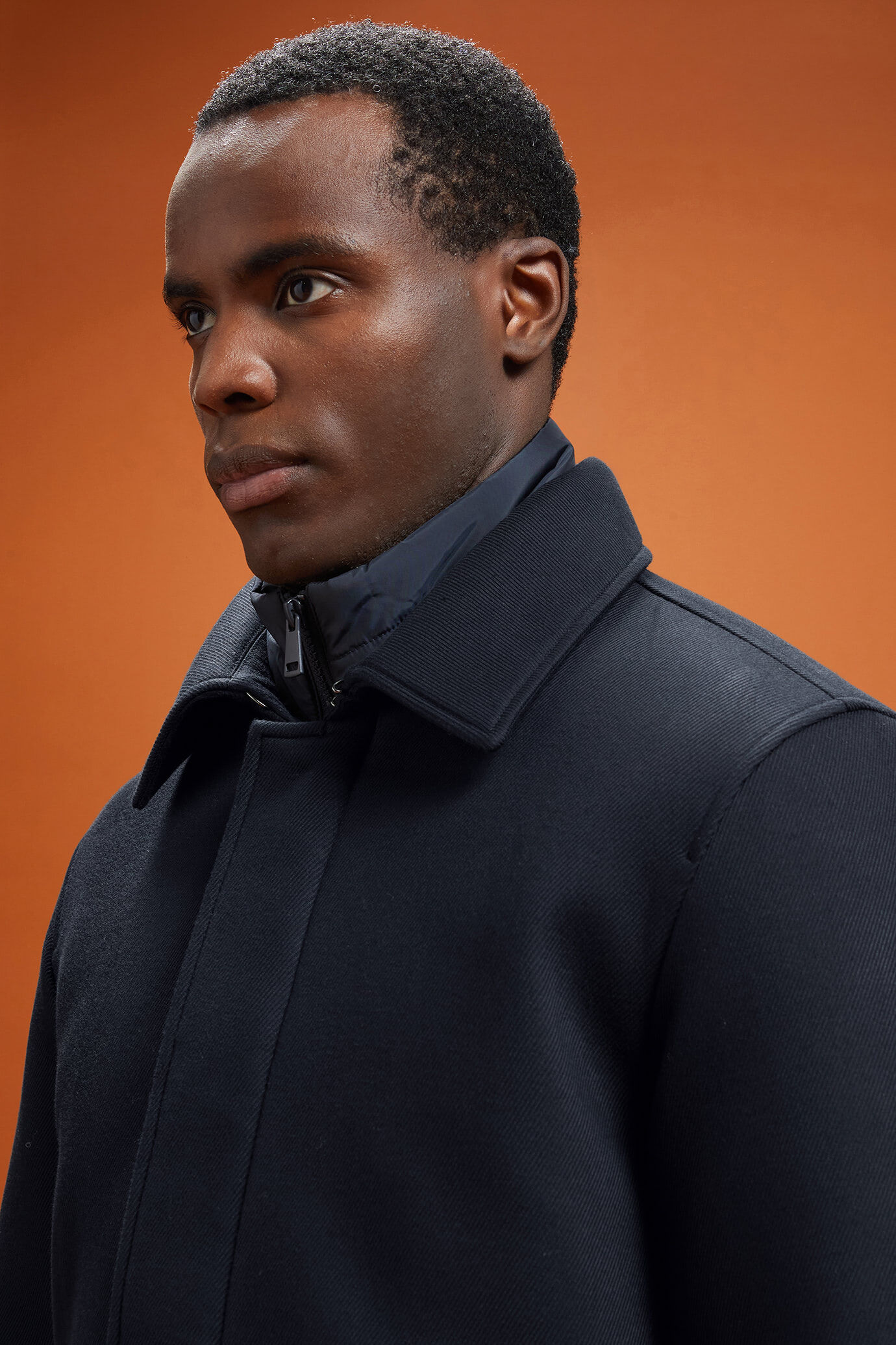 Cappotto uomo imbottito con pettorina removibile regular fit image number 3