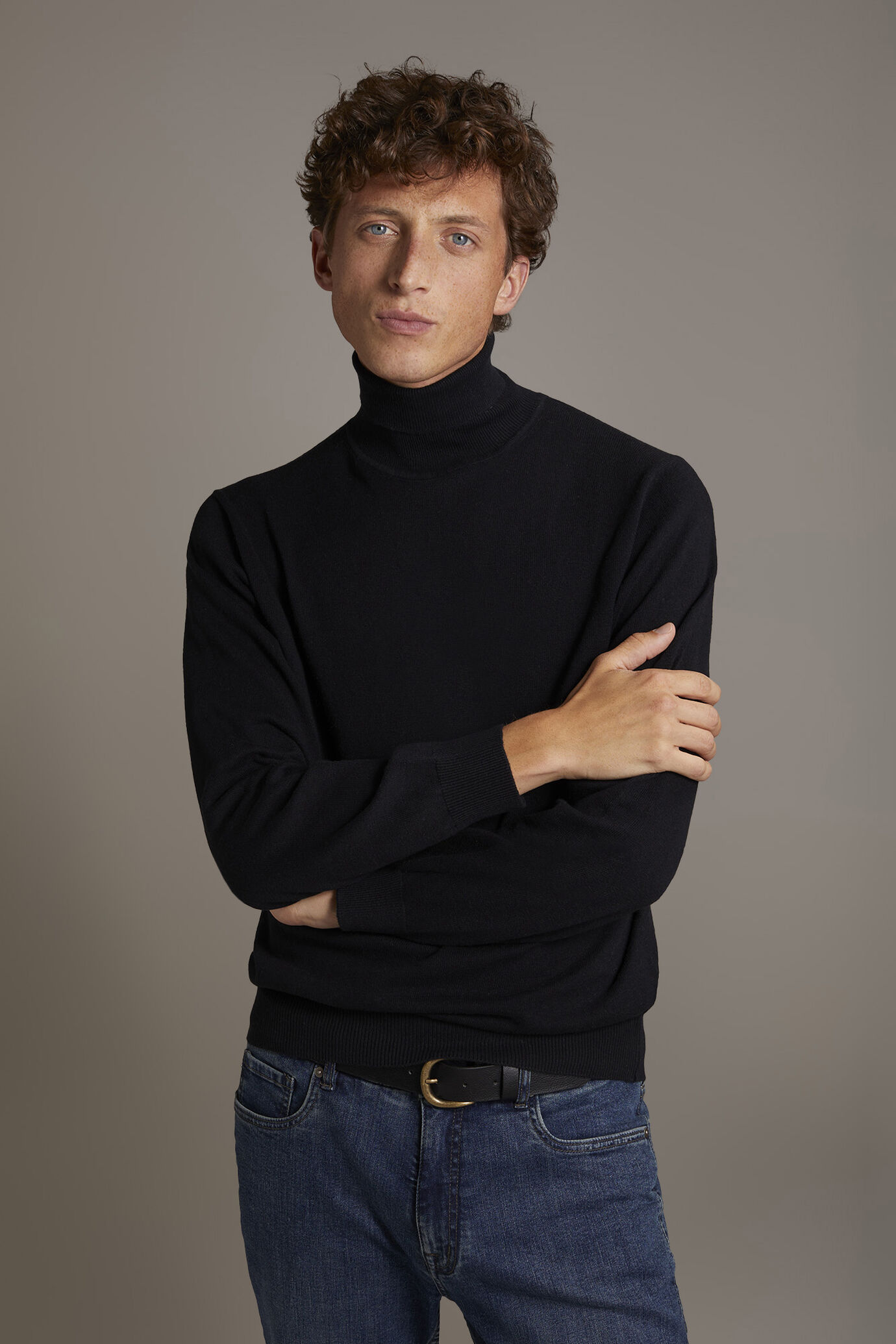 Wool blend turtleneck sweater image number 1