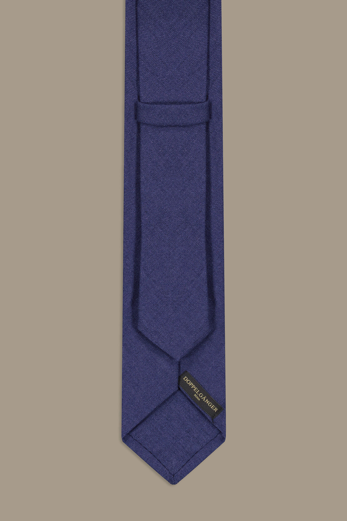 Cravatta uomo misto lino e cotone tinta unita image number 1