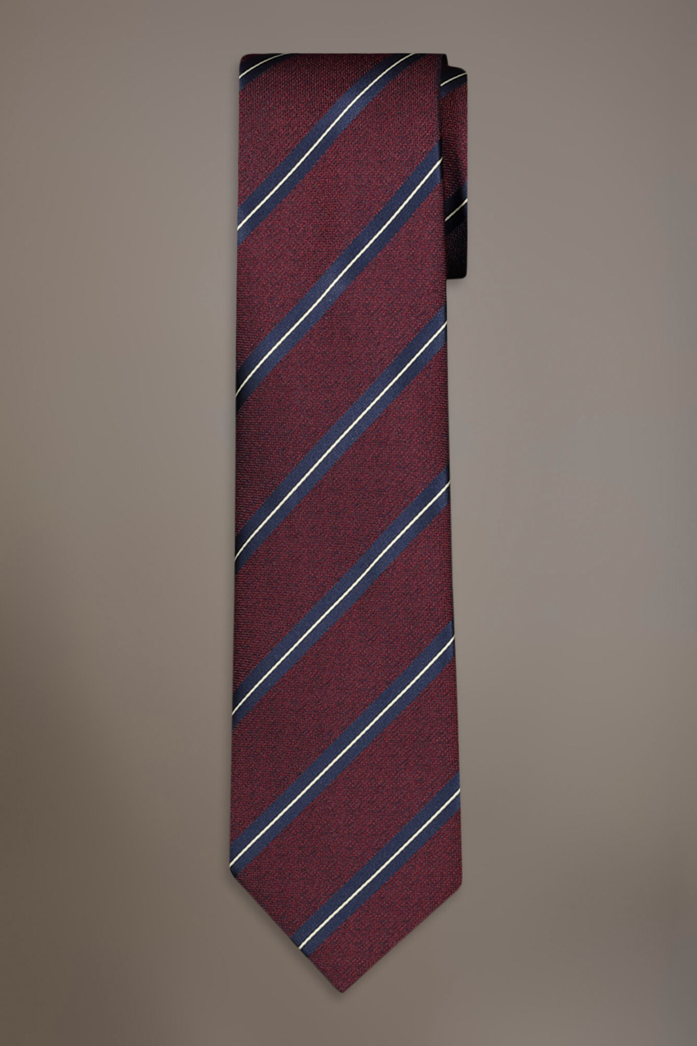 Bamboo blend tie regimental design image number 0