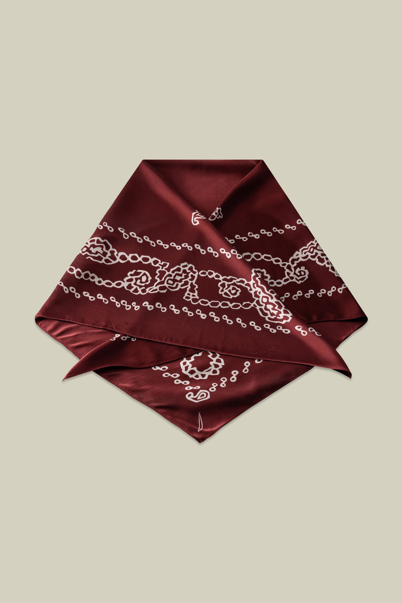 Women's paisly patterned silk scarf