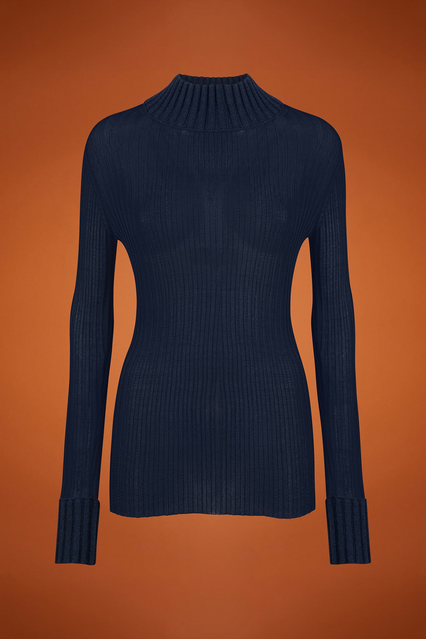 Women's regular fit high neck jumper image number 5