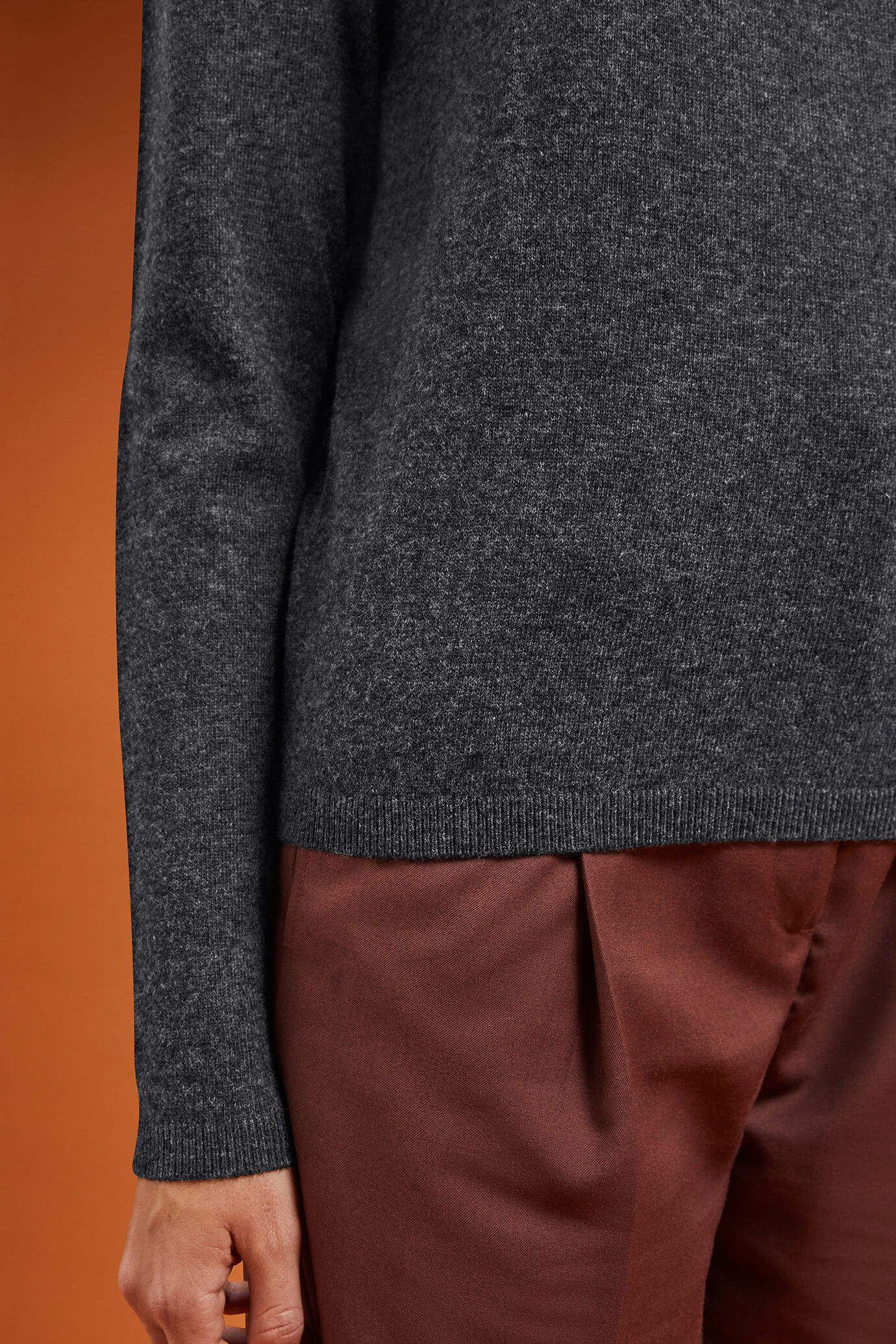 Hochgeschlossener Damen-Pullover aus einer Kaschmir-Wollmischung in normaler Passform image number 3
