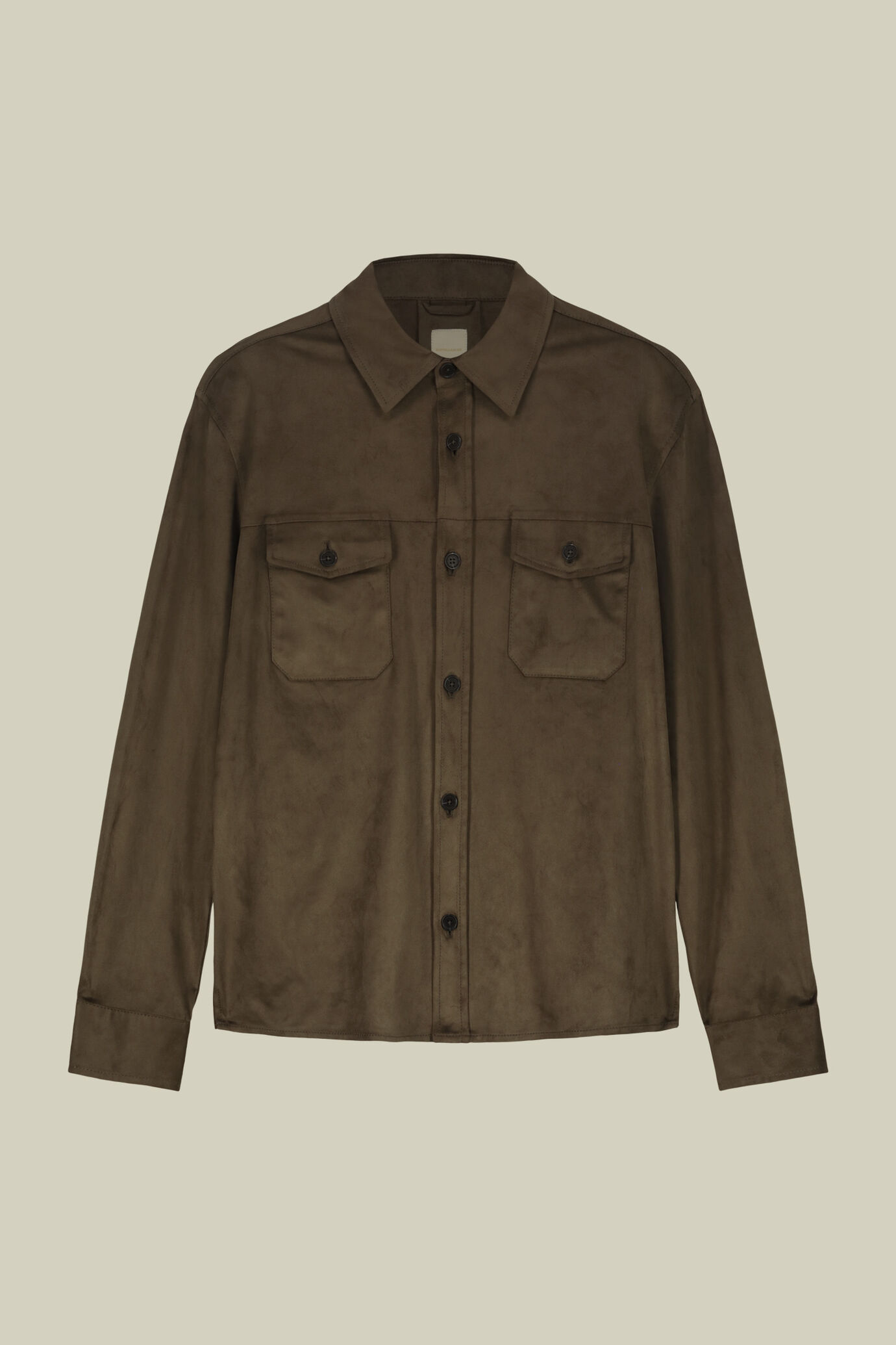 Unlined men's suedette shirt jacket