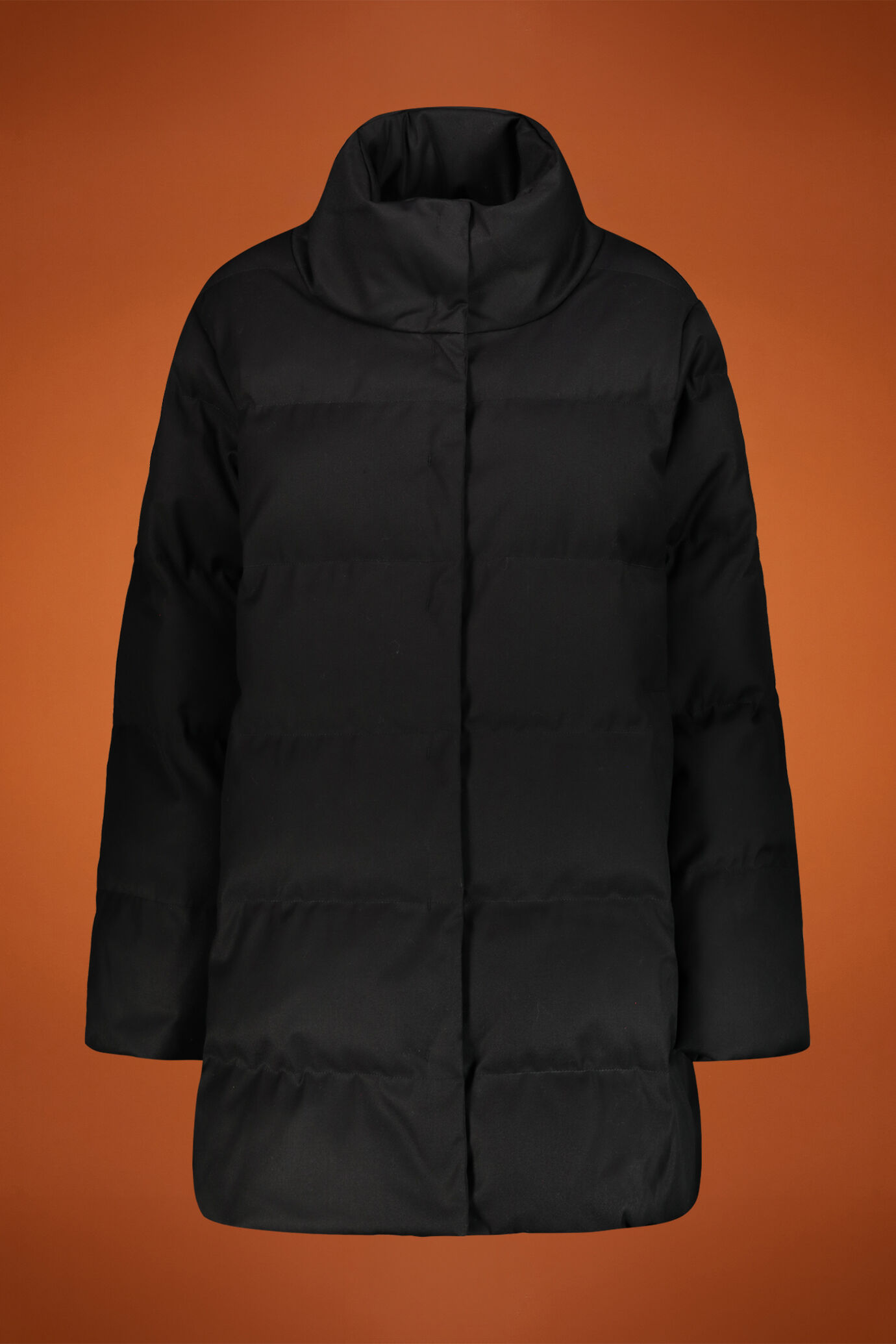 Women's single-breasted wool-blend padded down jacket