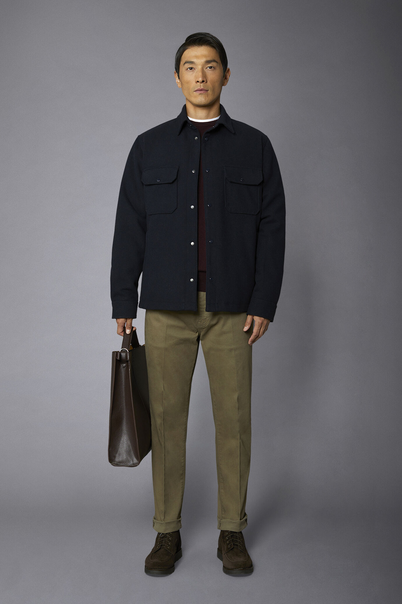 Pantalone uomo 5 tasche tessuto twill lavato regular fit image number 0
