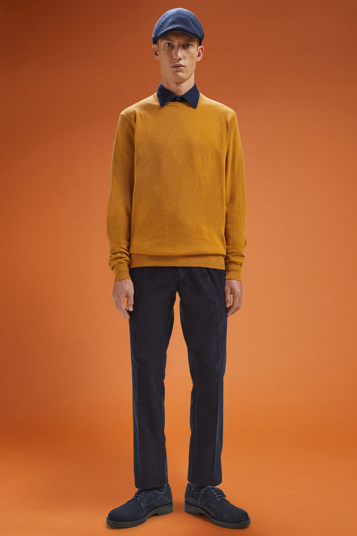 Maglia uomo girocollo lana e cotone regular fit image number 2