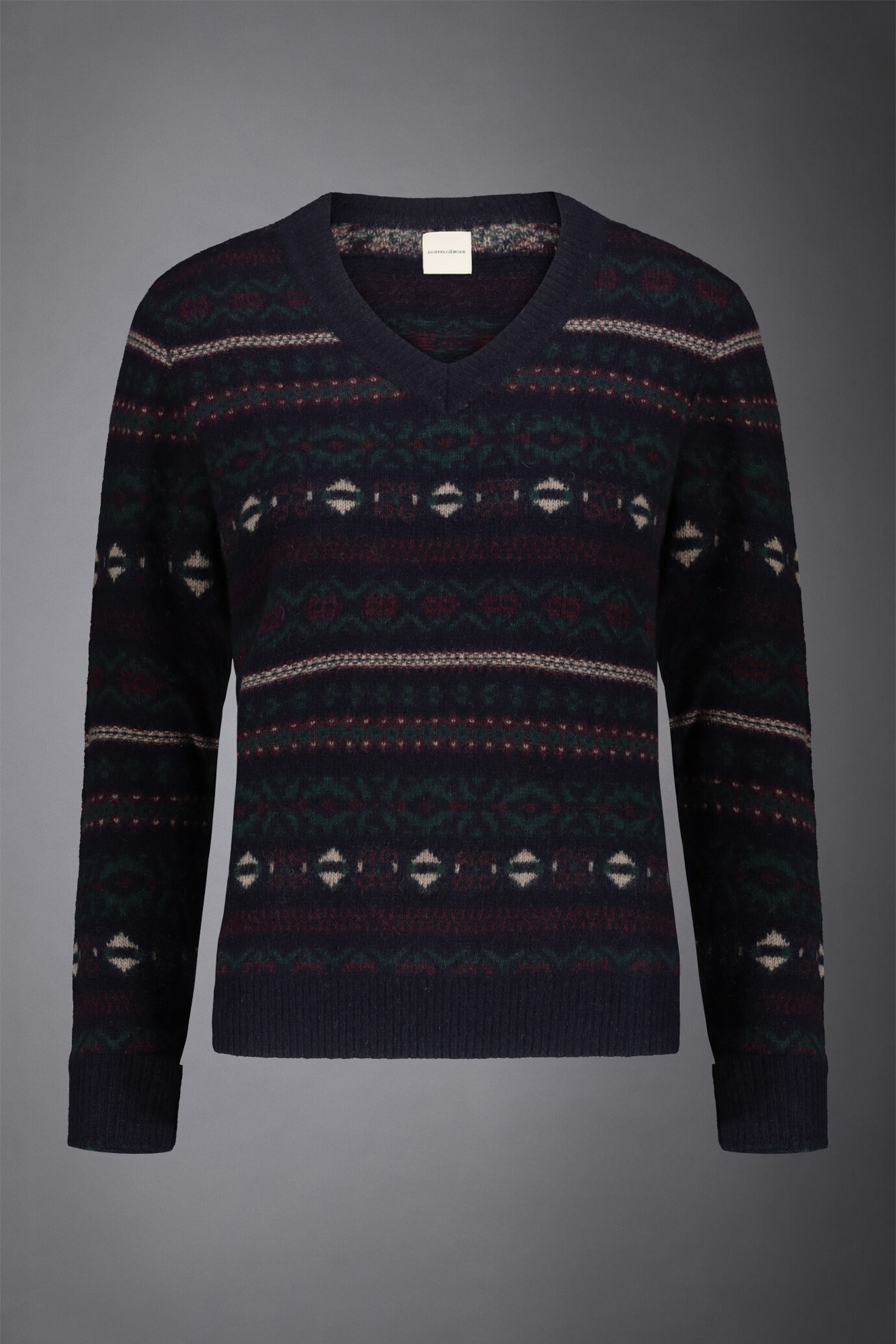 Maglia donna scollo a V misto lana image number 0