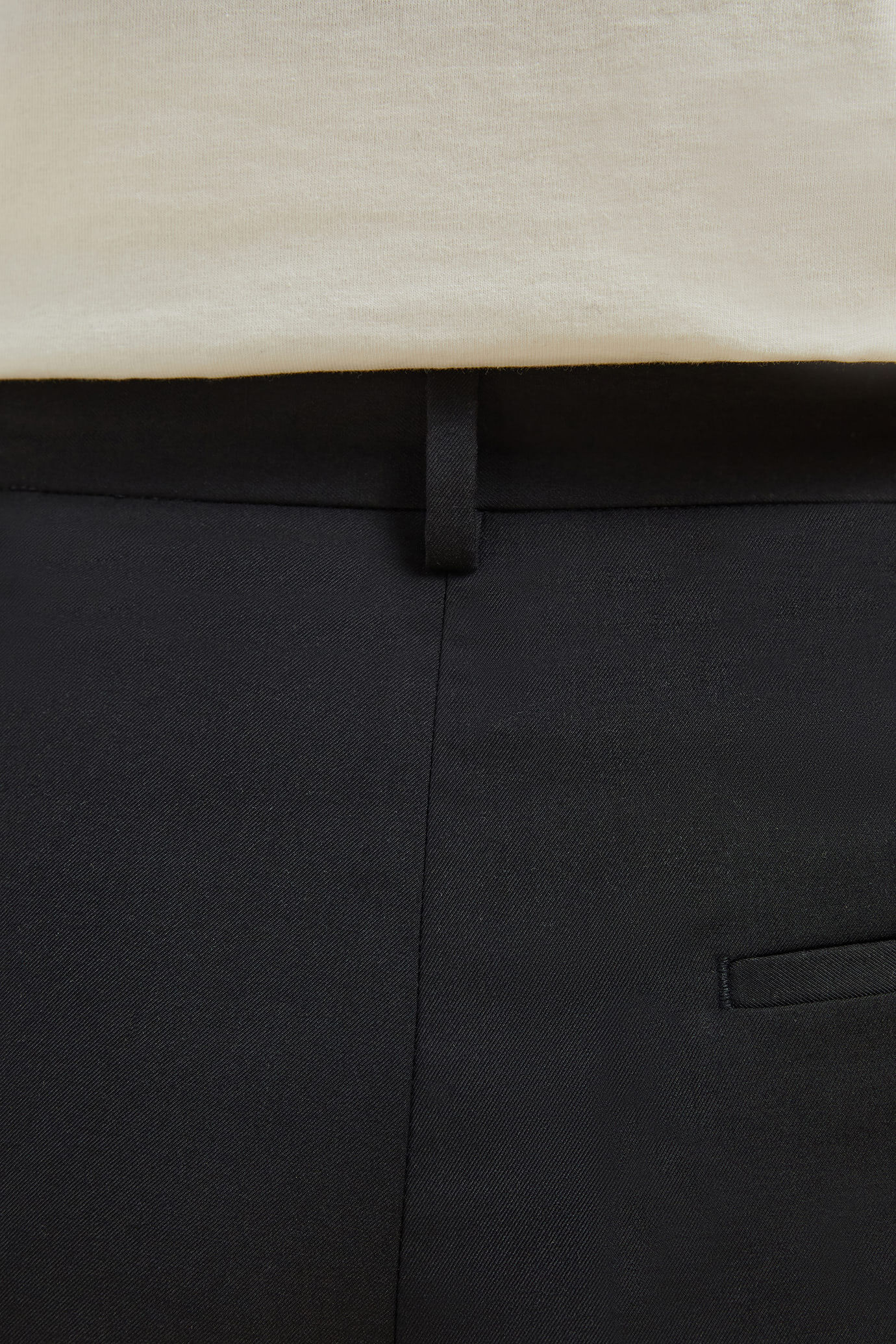 Pantalone classico donna con gamba larga regular fit image number 4