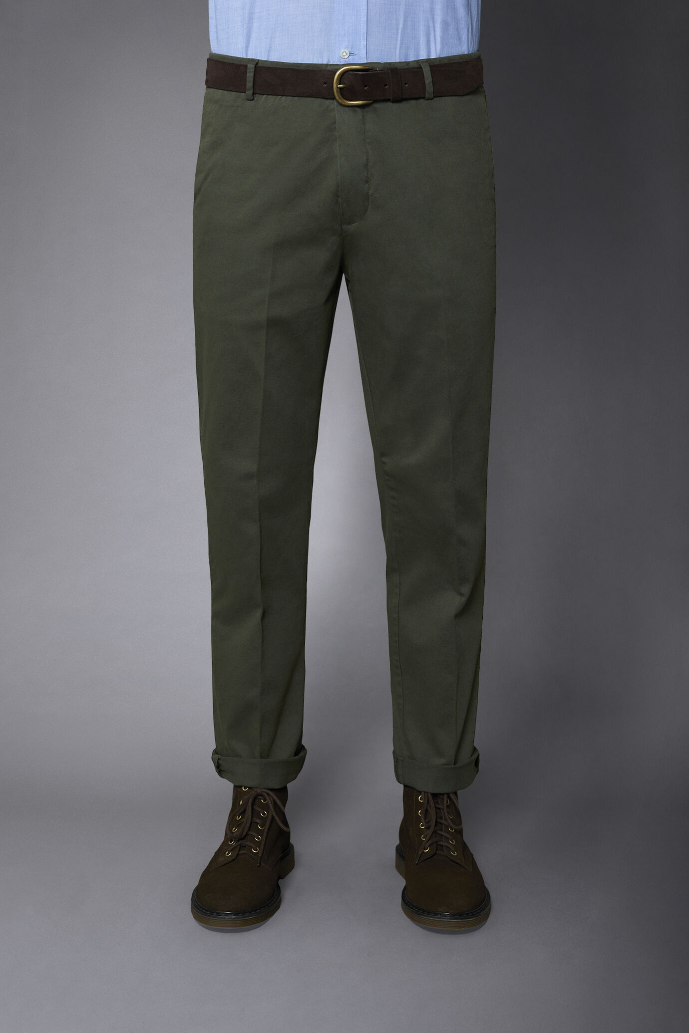Pantalone chino uomo classico costruzione twill regular fit image number 3