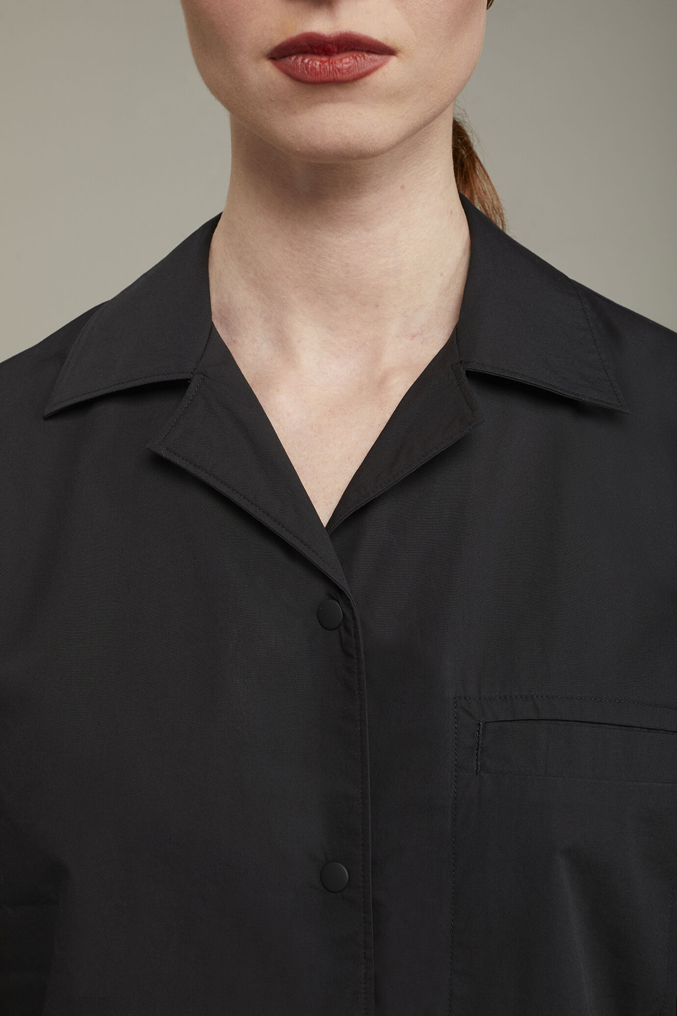 Camicia donna con due tessuti a contrasto image number 3