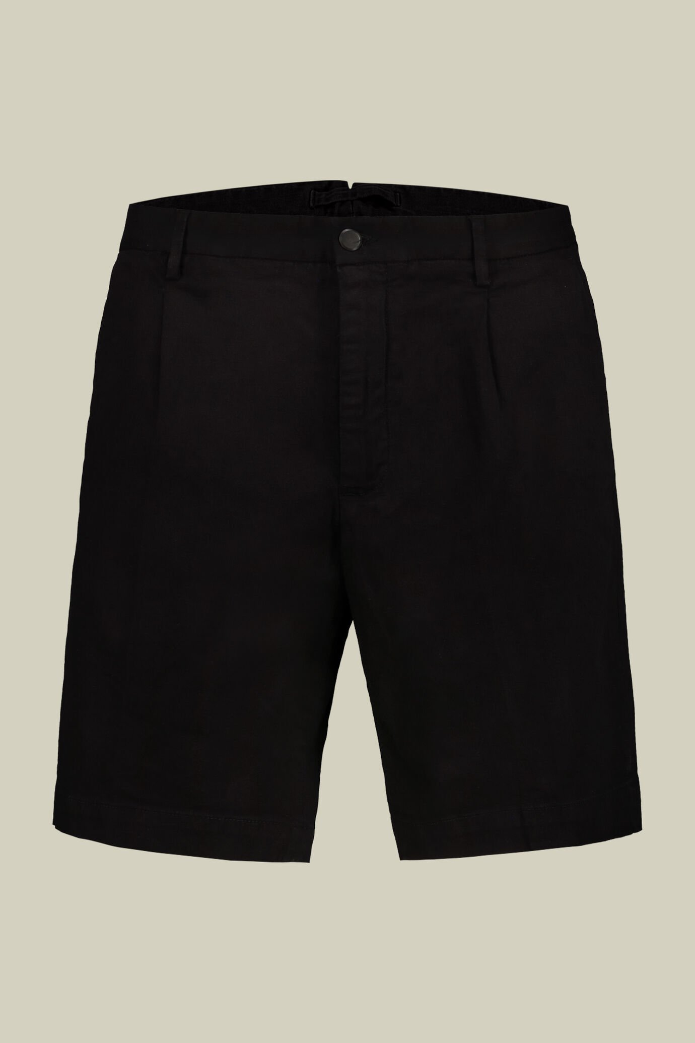 Men's bermuda with a single pince chambray fabric