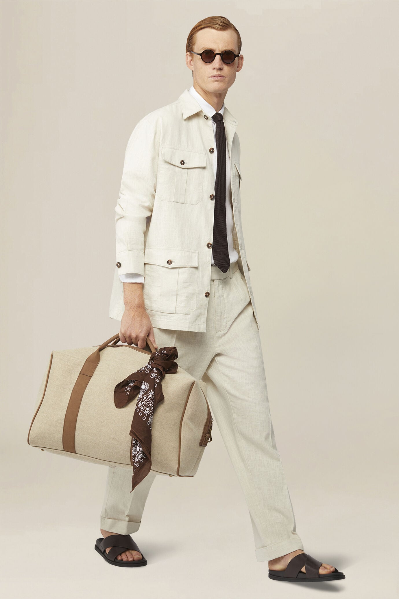 Giacca camicia uomo sfoderata con fibre naturali image number 1