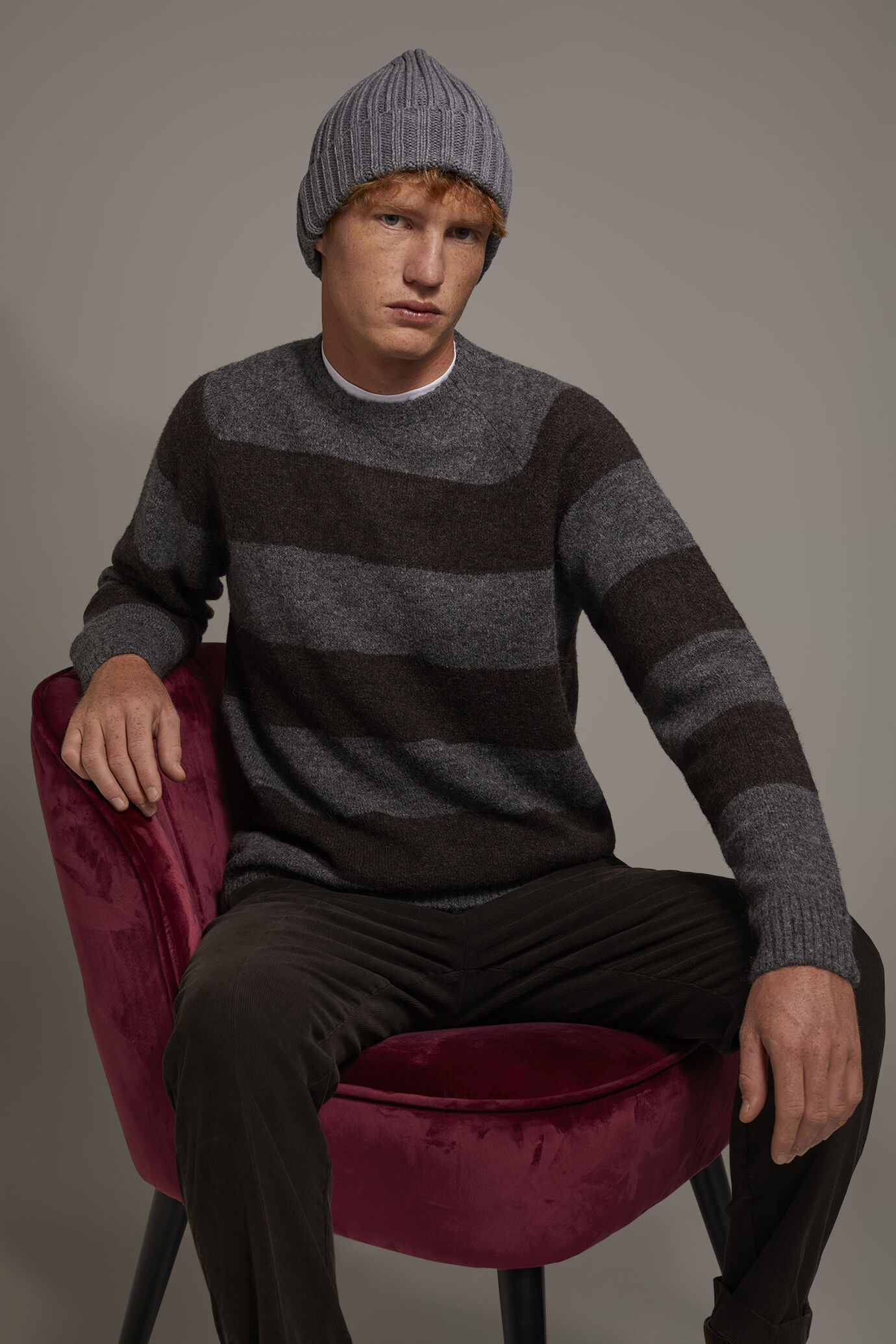 Mohair wool blend round neck sweater image number 0
