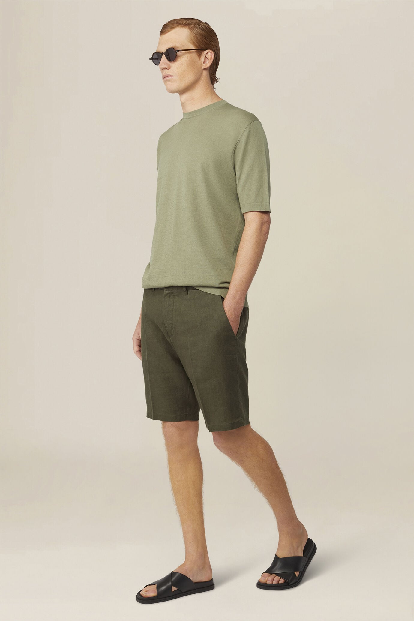 T-shirt uomo a maglia in 100% cotone crepe