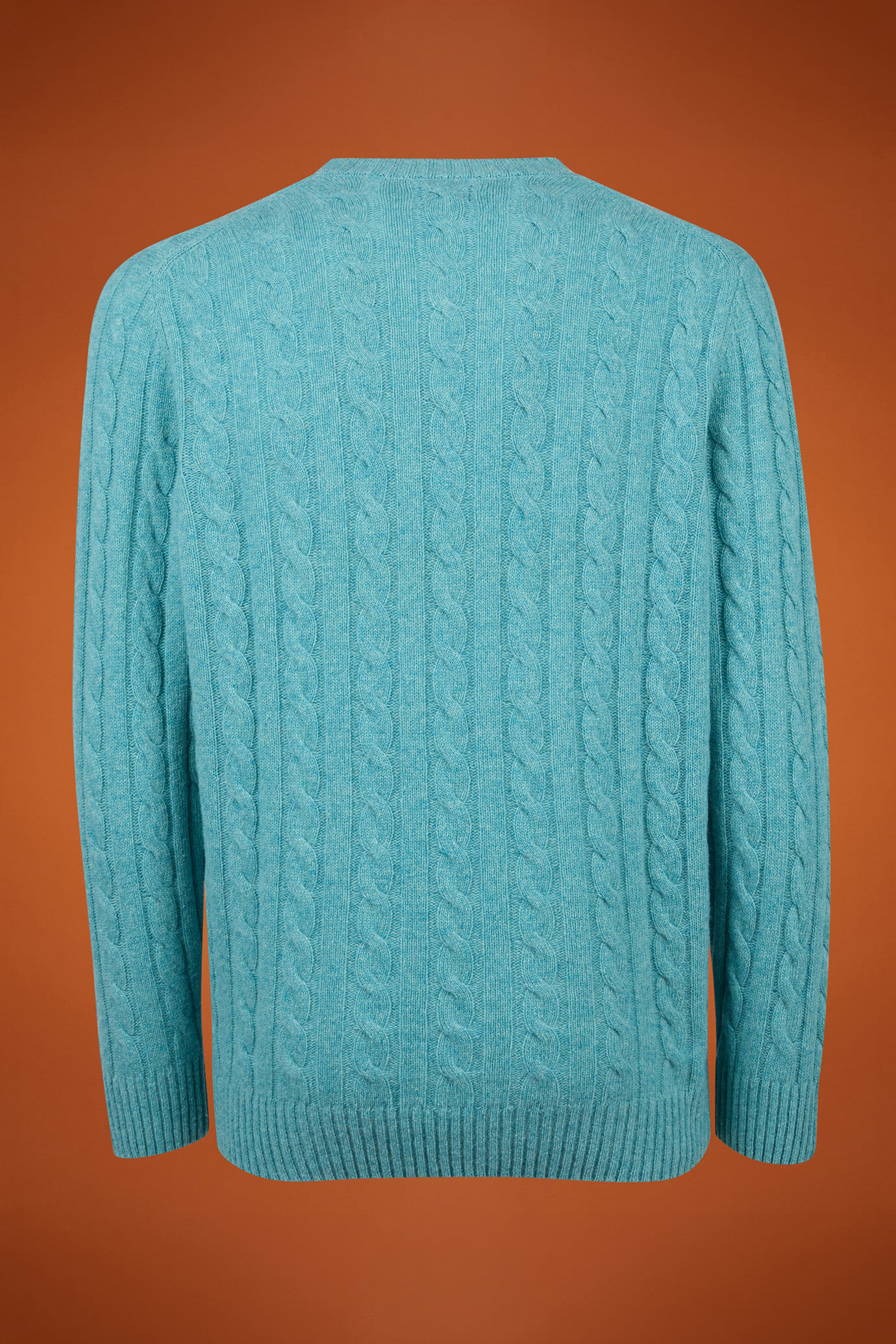 Herren-Rundhalspullover aus Lammwolle in normaler Passform image number 5