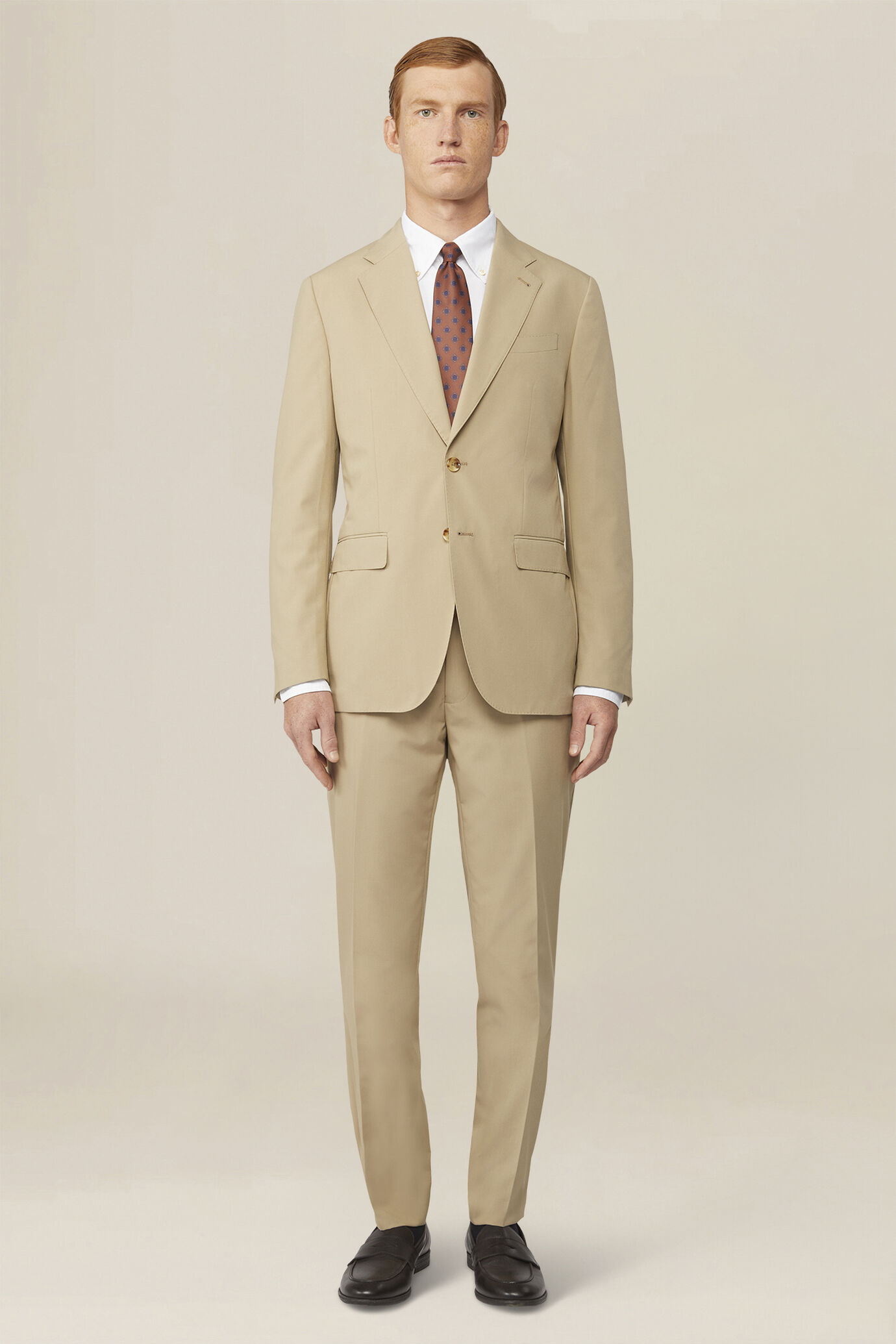 Plain men's suit, regular fit image number 1